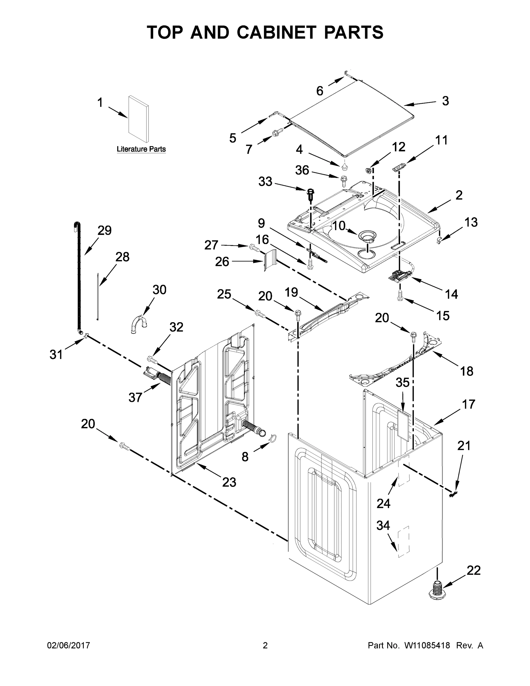 02 - TOP AND CABINET PARTS