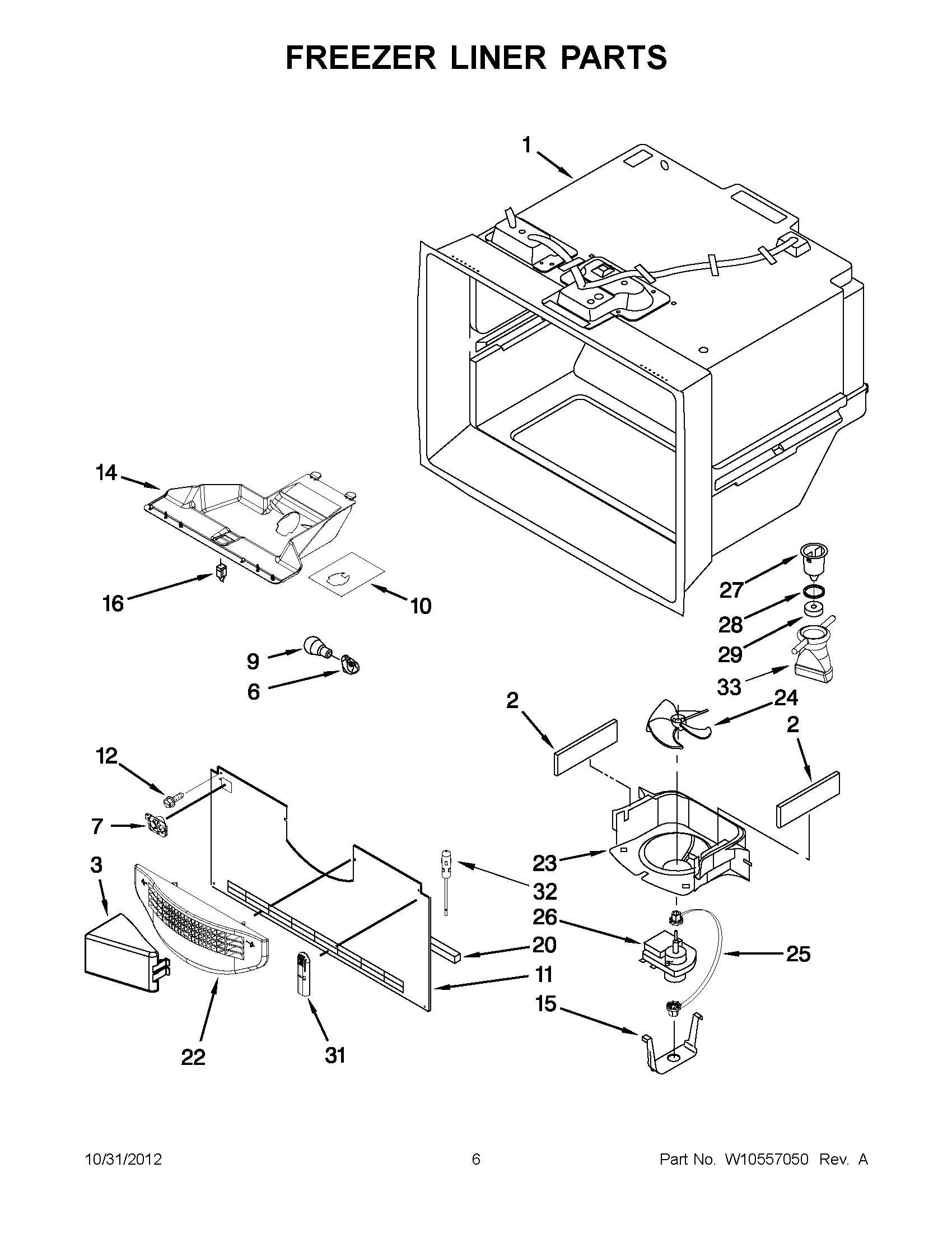 03 - FREEZER LINER PARTS