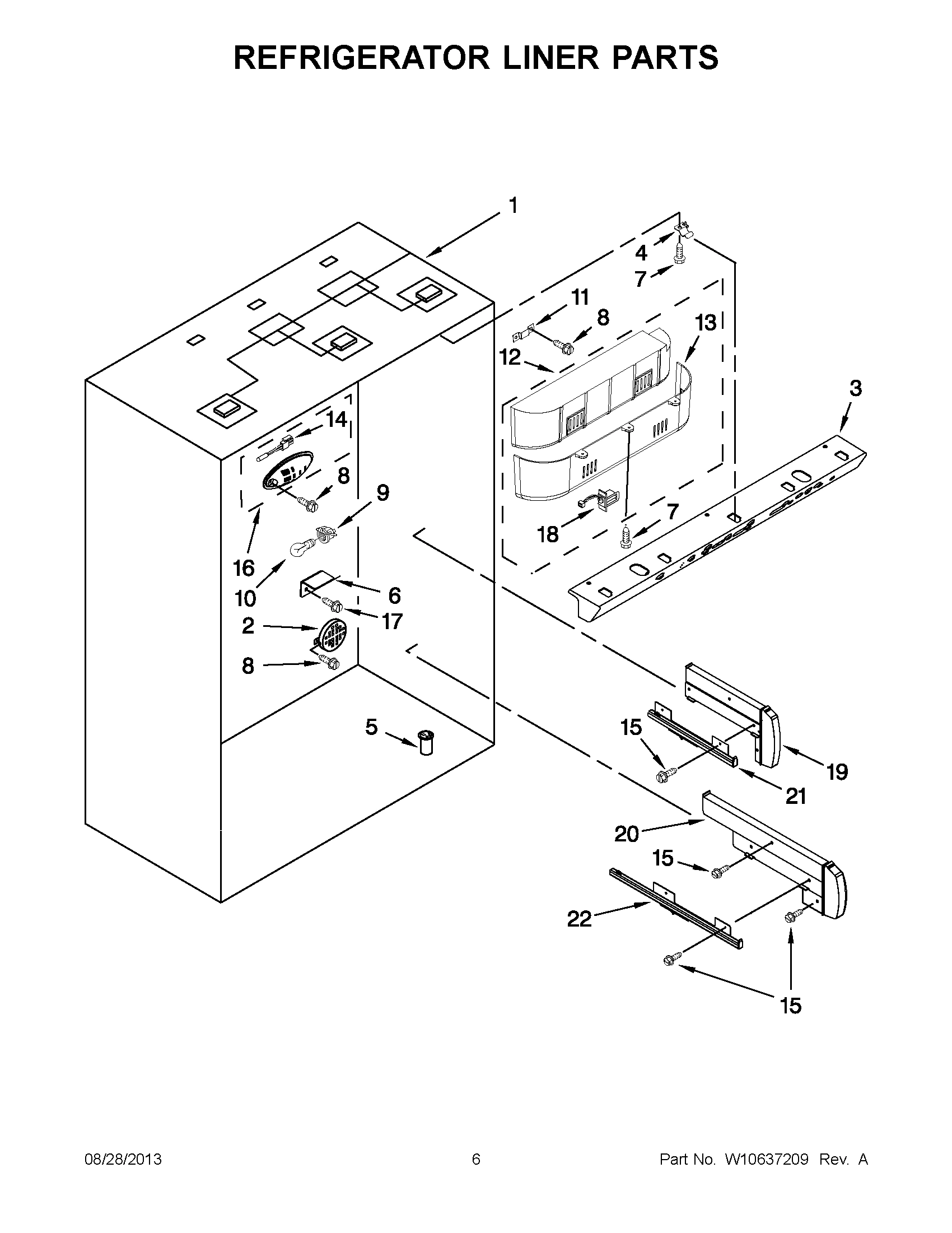 04 - REFRIGERATOR LINER PARTS