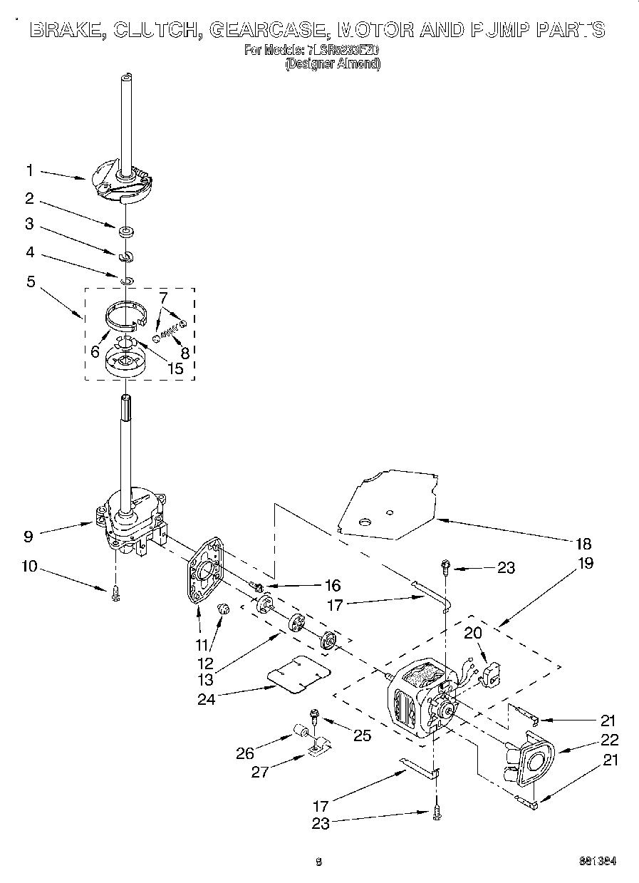 05 - BRAKE, CLUTCH, GEARCASE, MOTOR & PUMP