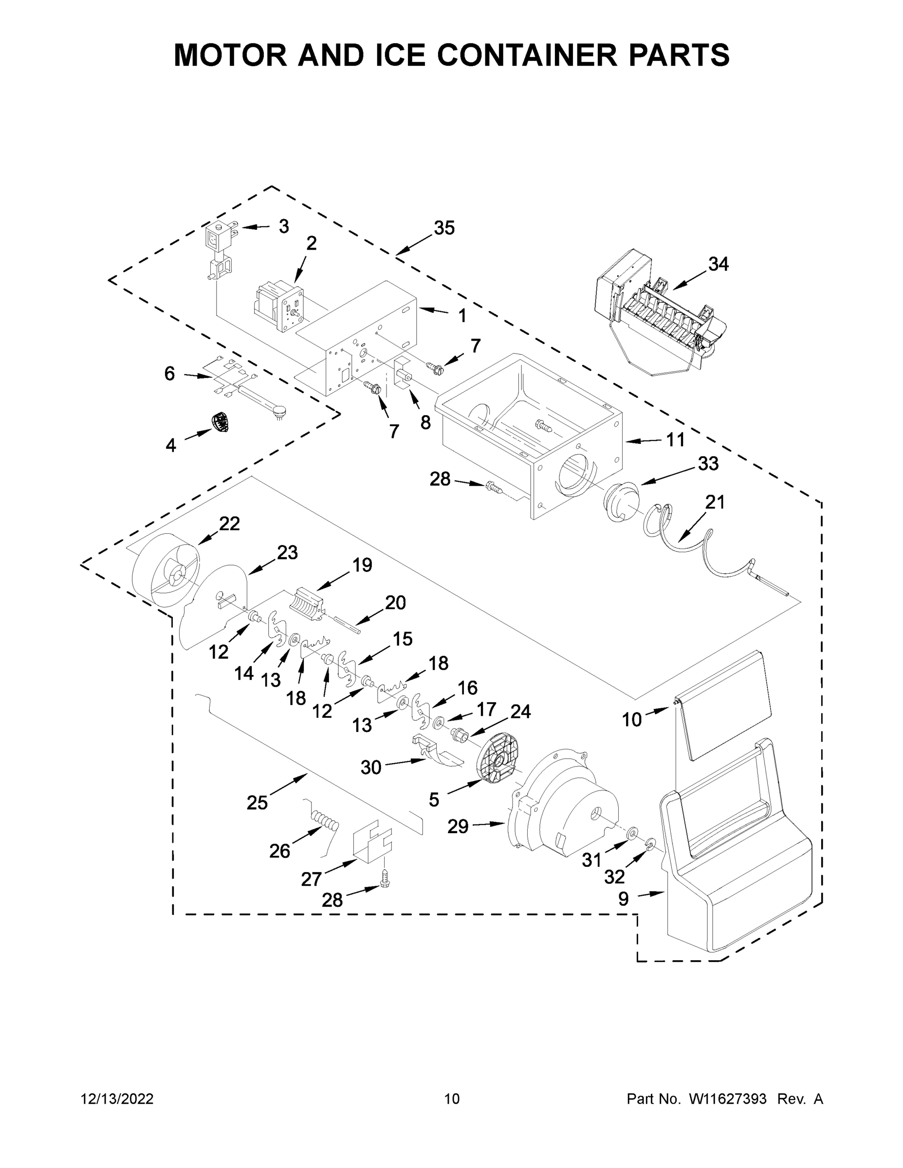 06 - MOTOR AND ICE CONTAINER PARTS