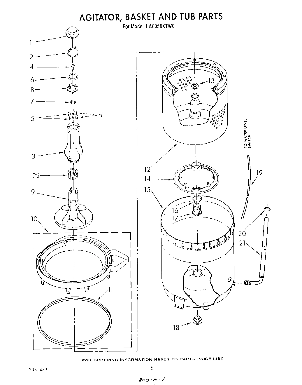 05 - AGITATOR, BASKET AND TUB