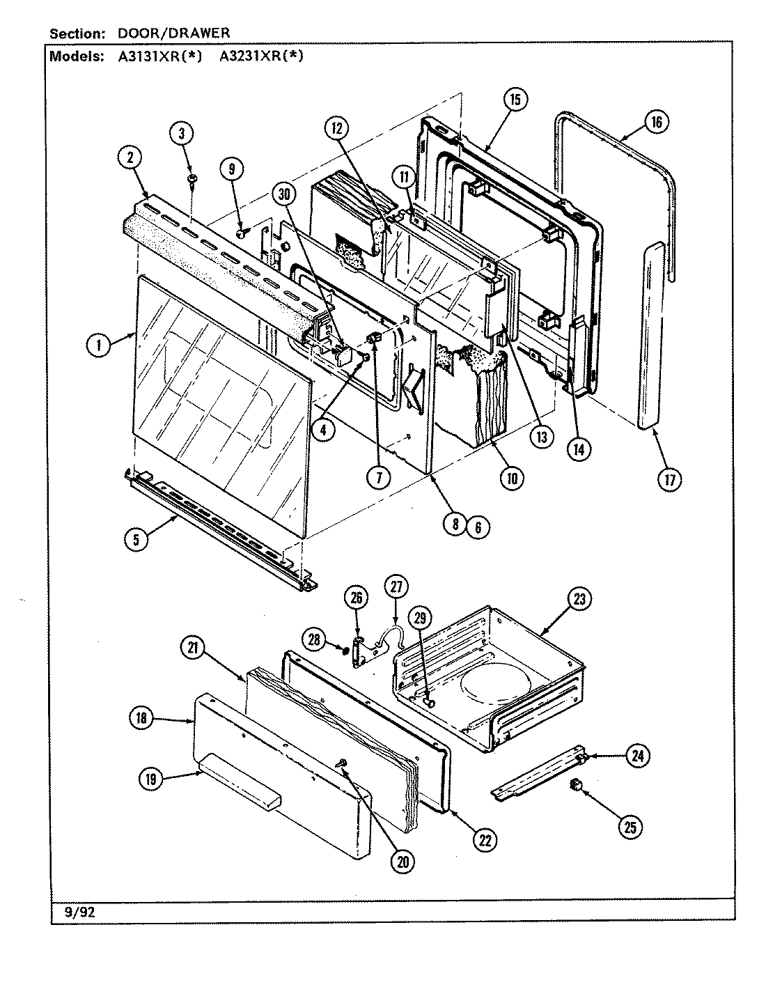 03 - DOOR/DRAWER (A3231XRx)