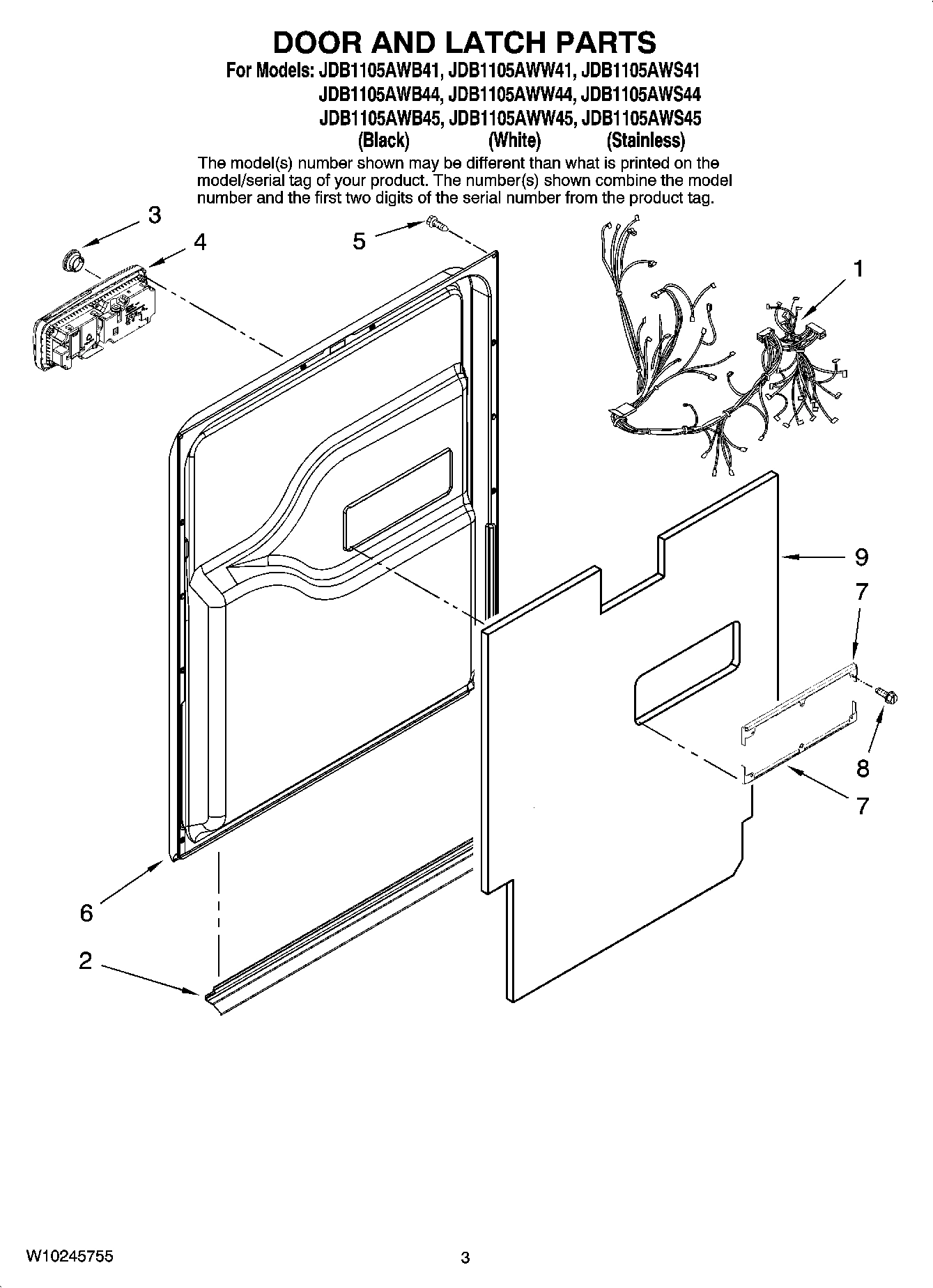03 - DOOR AND LATCH PARTS