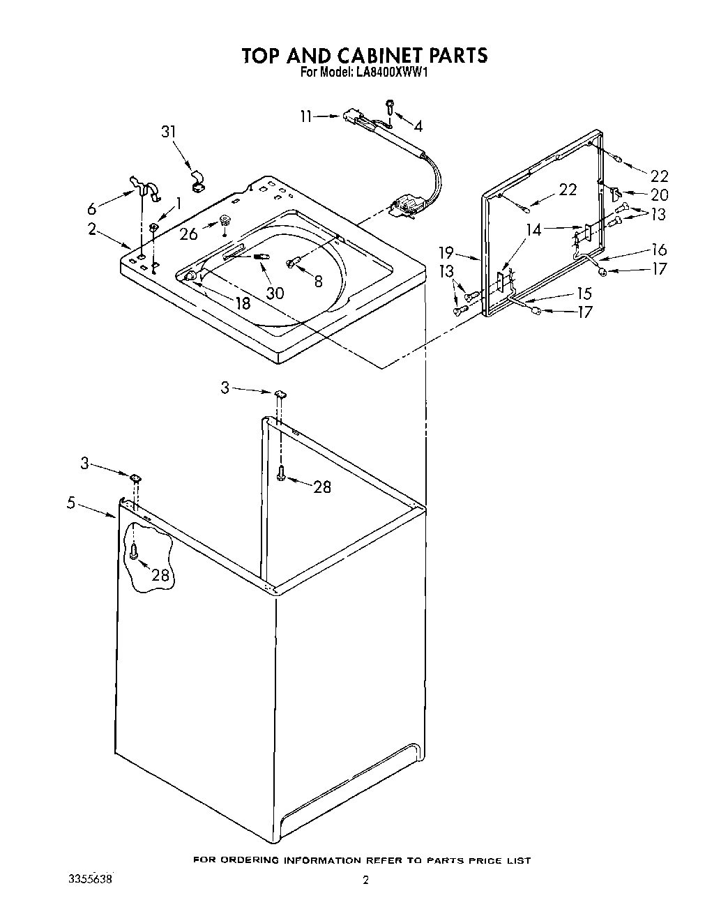 02 - TOP CABINET, LIT/OPTIONAL