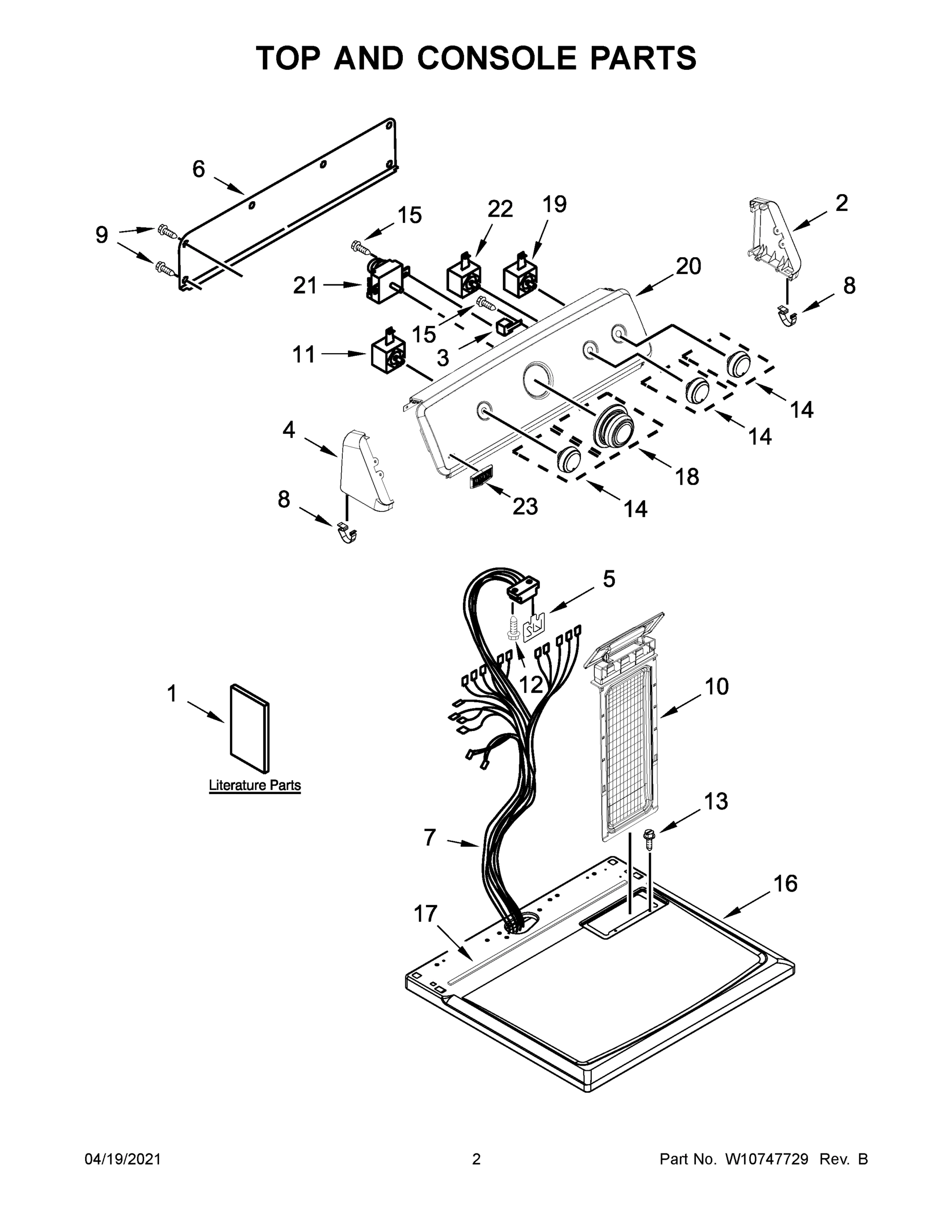 02 - TOP AND CONSOLE PARTS