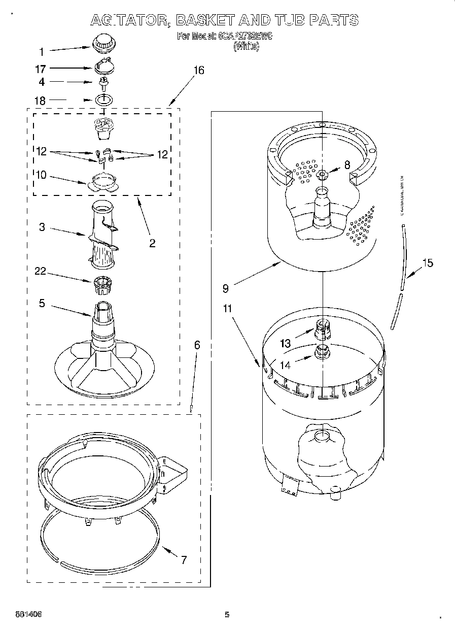 03 - AGITATOR, BASKET & TUB