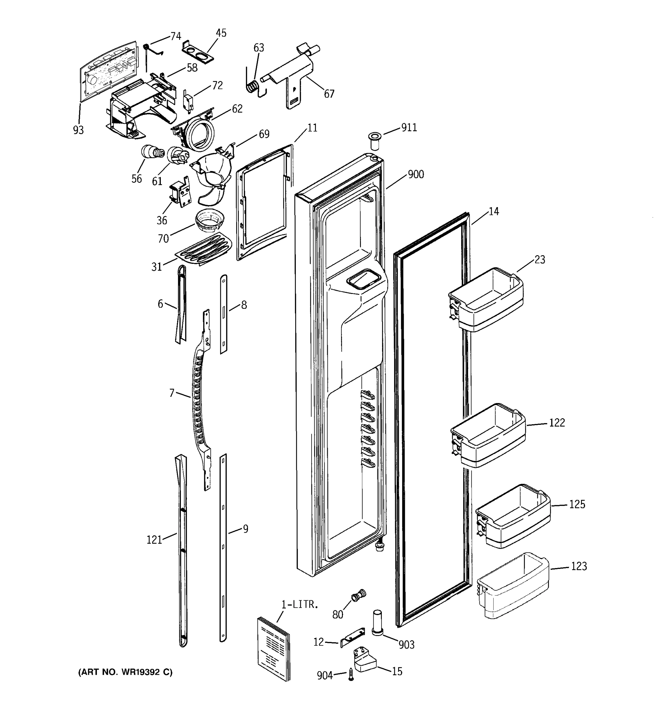 FREEZER DOOR