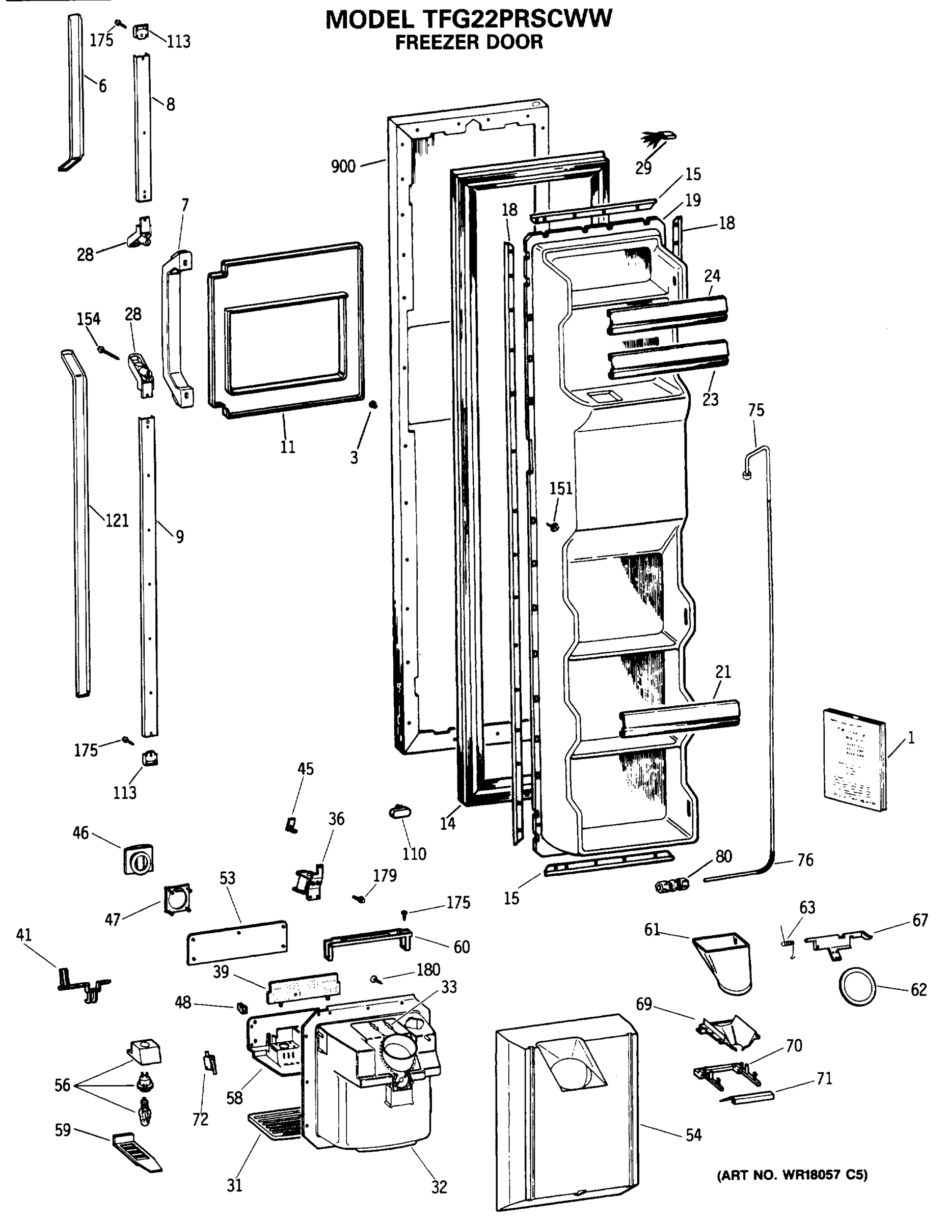 FREEZER DOOR