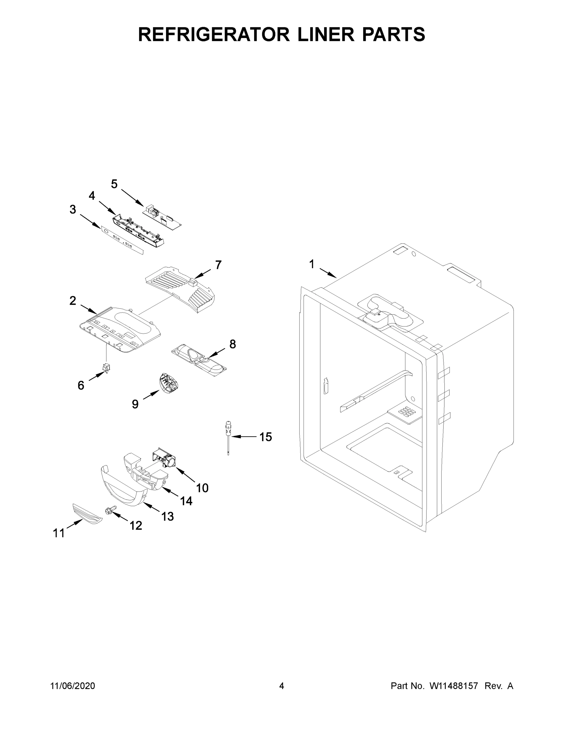 03 - REFRIGERATOR LINER PARTS