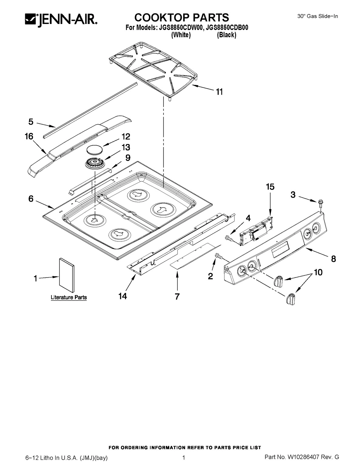 01 - COOKTOP PARTS