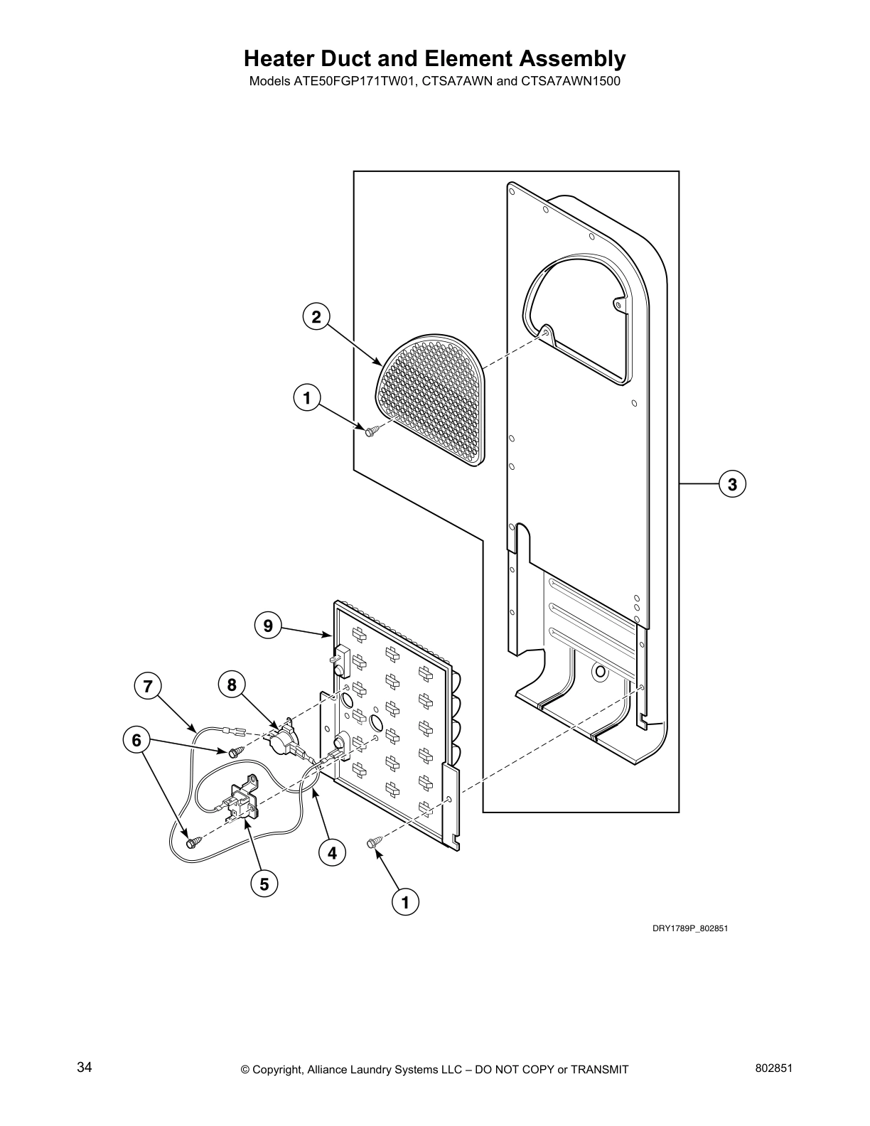 Heater Duct and Element Assembly