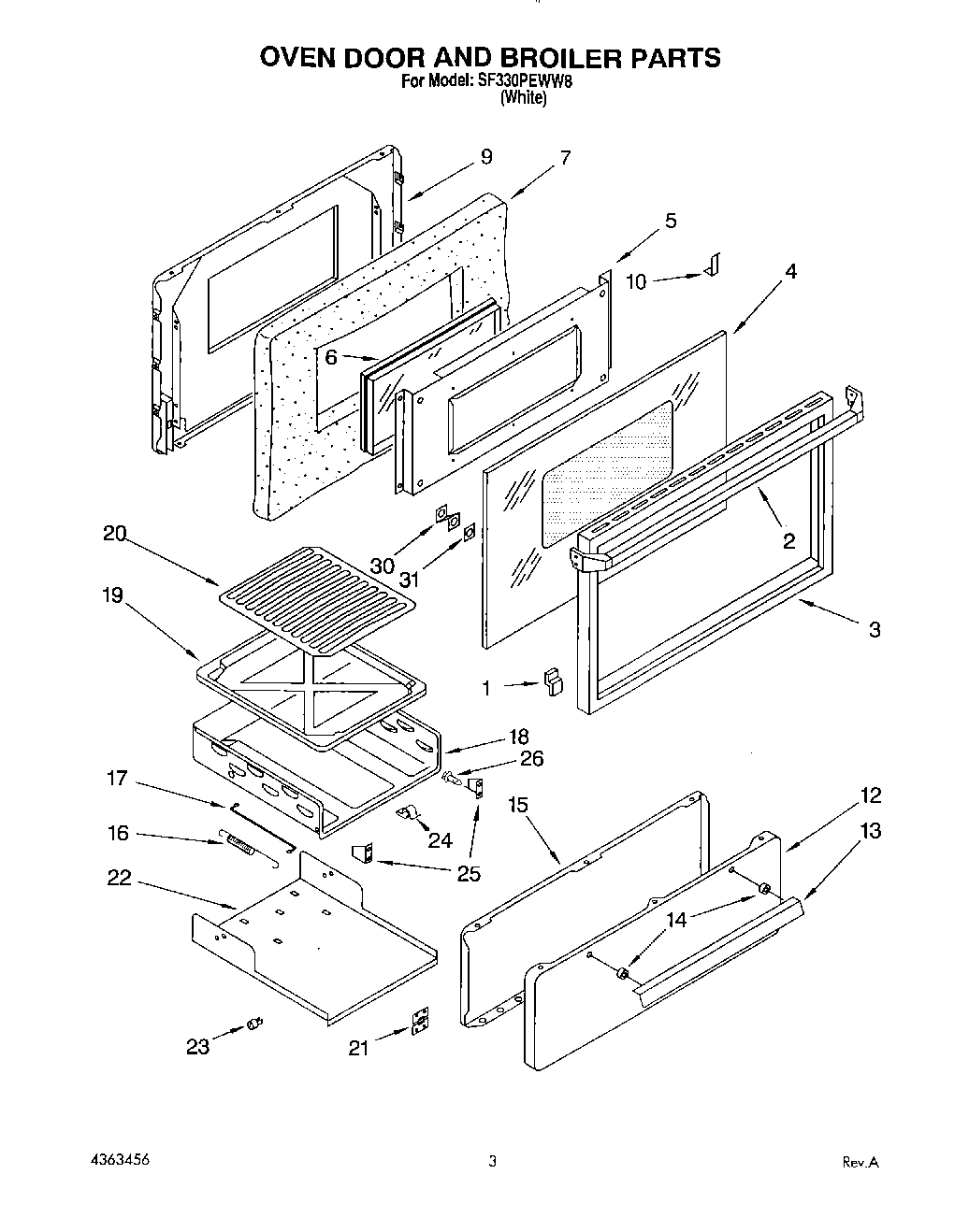 02 - OVEN DOOR AND BROILER