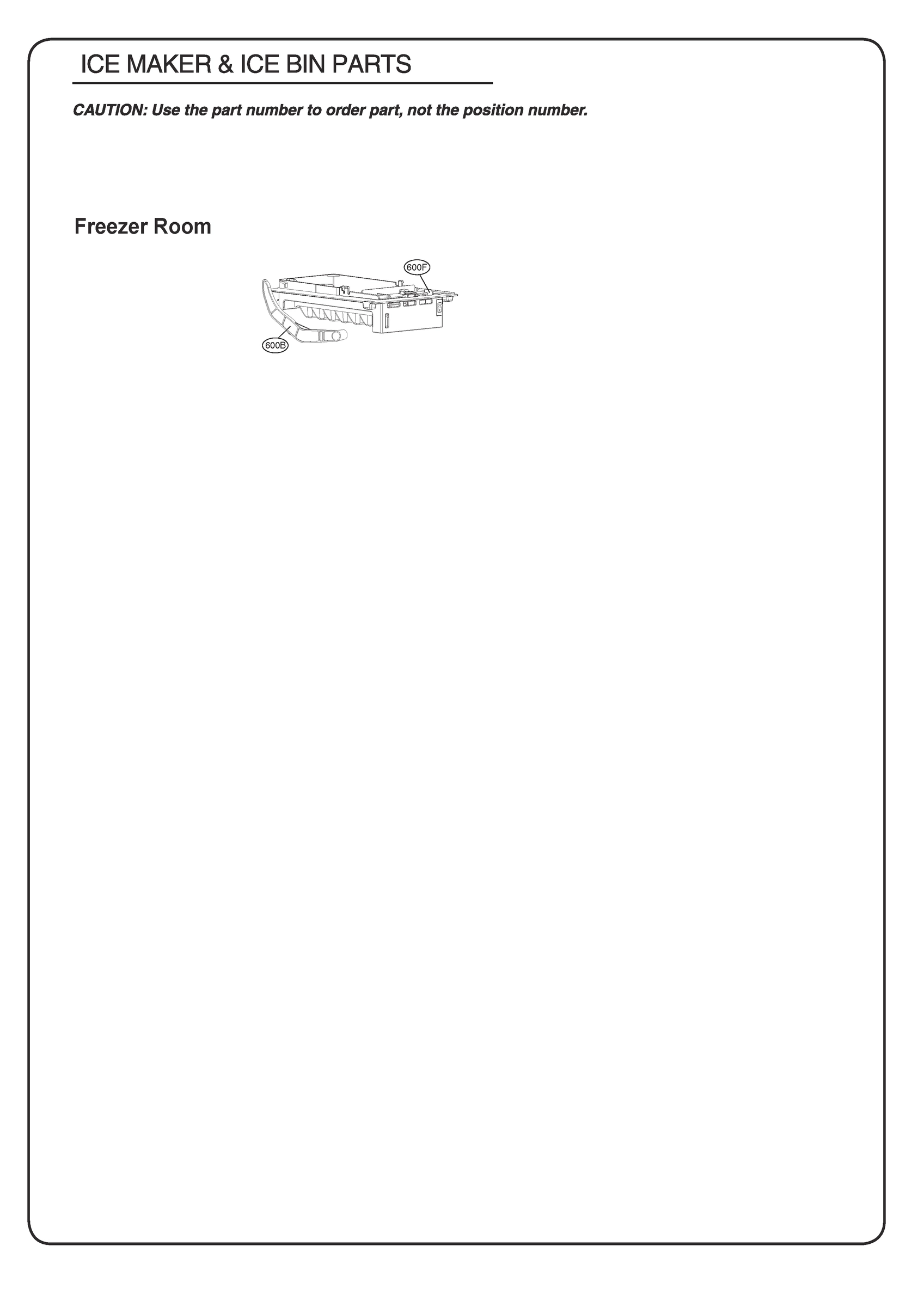 ICE MAKER & ICE BIN PARTS