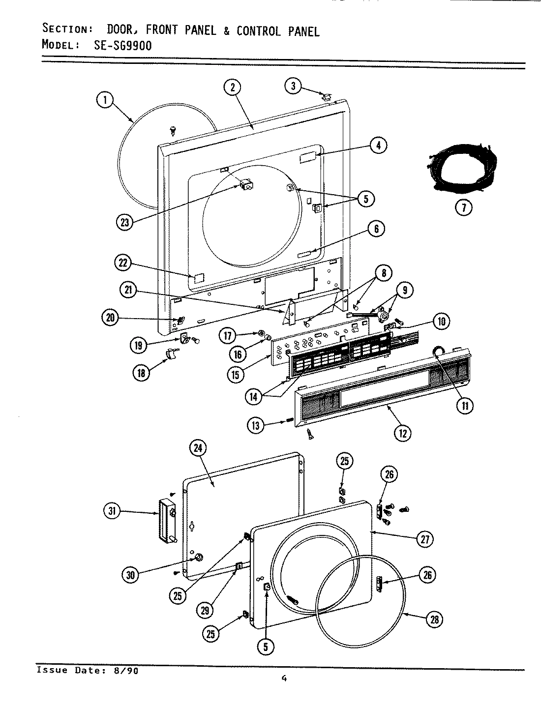 05 - DOOR, FRONT PANEL & CONTROL PANEL