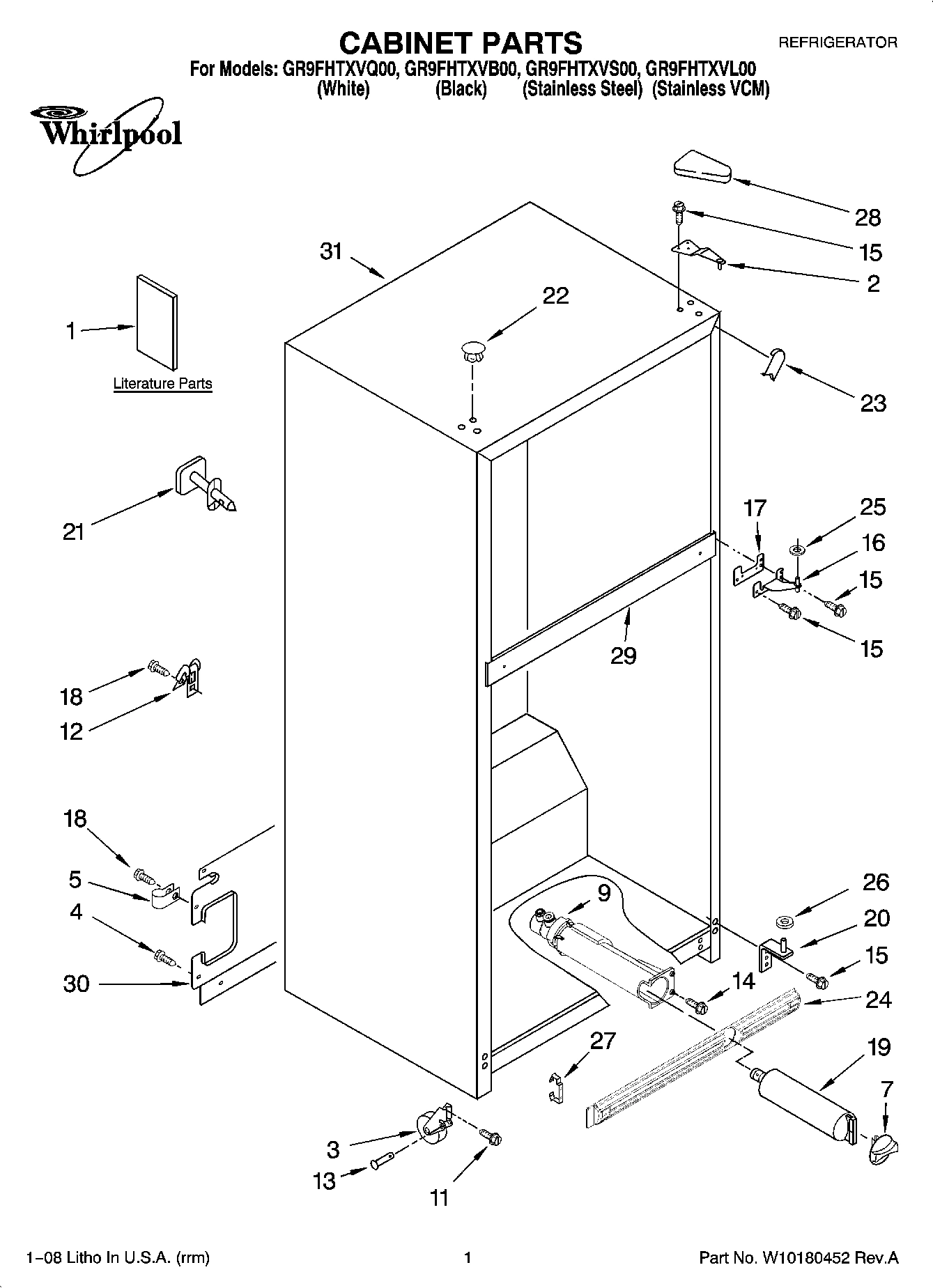 01 - CABINET PARTS