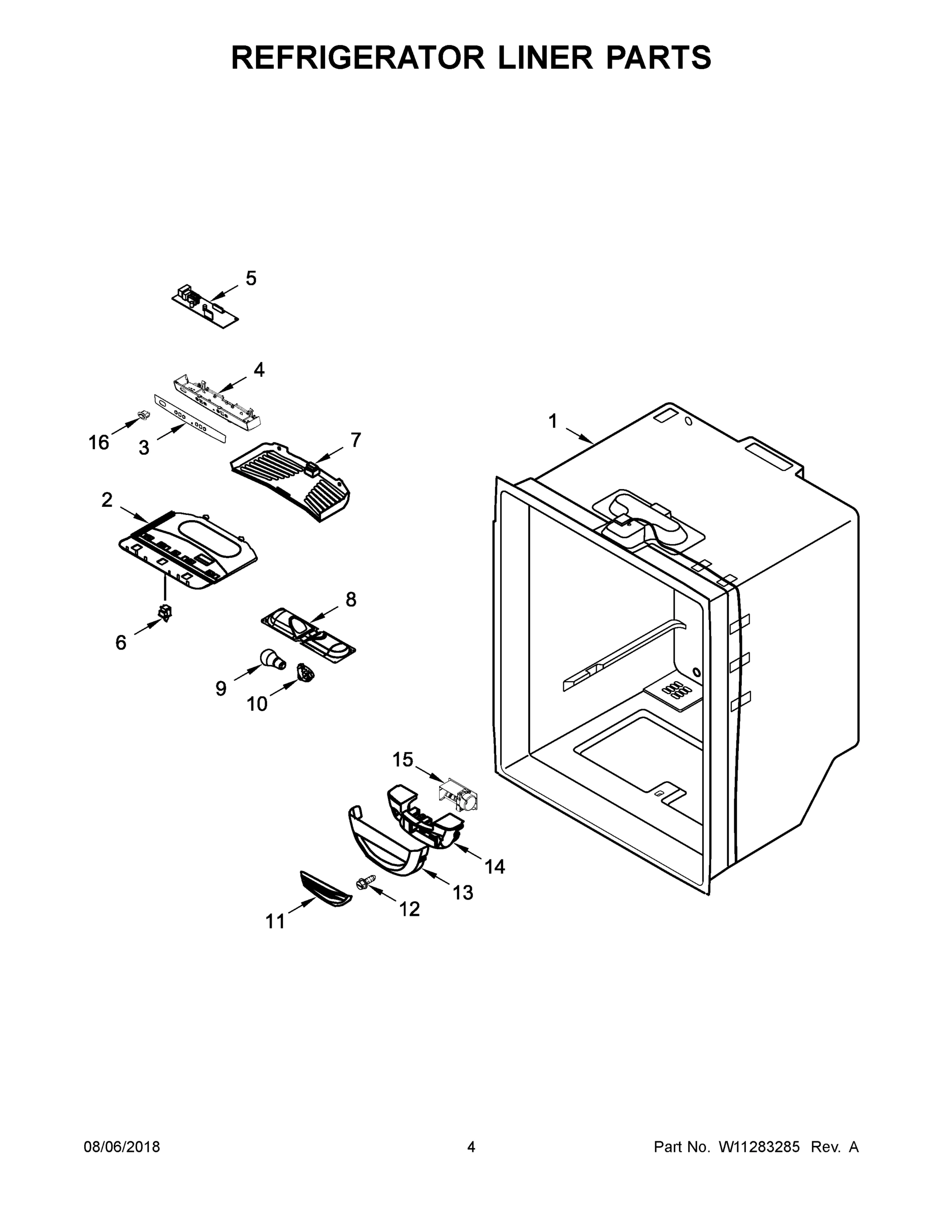 03 - REFRIGERATOR LINER PARTS
