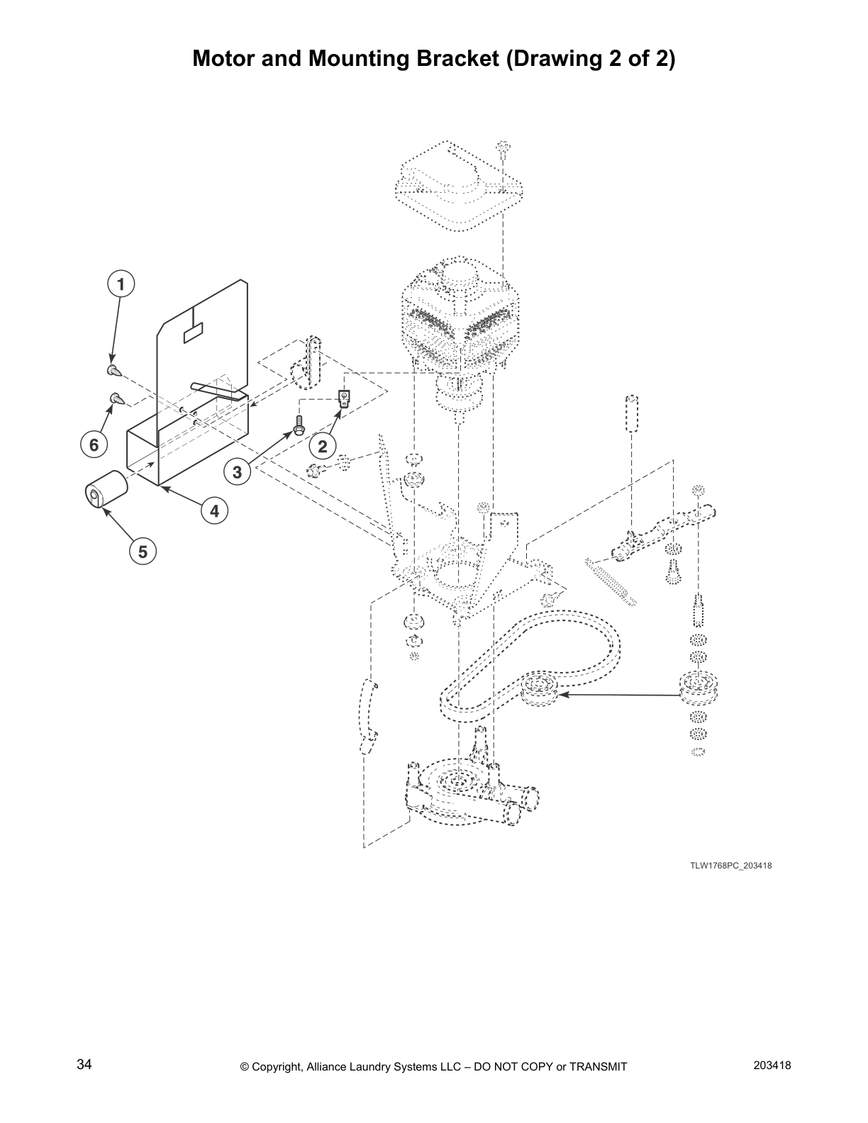 Motor and Mounting Bracket (Drawing 2 of 2)