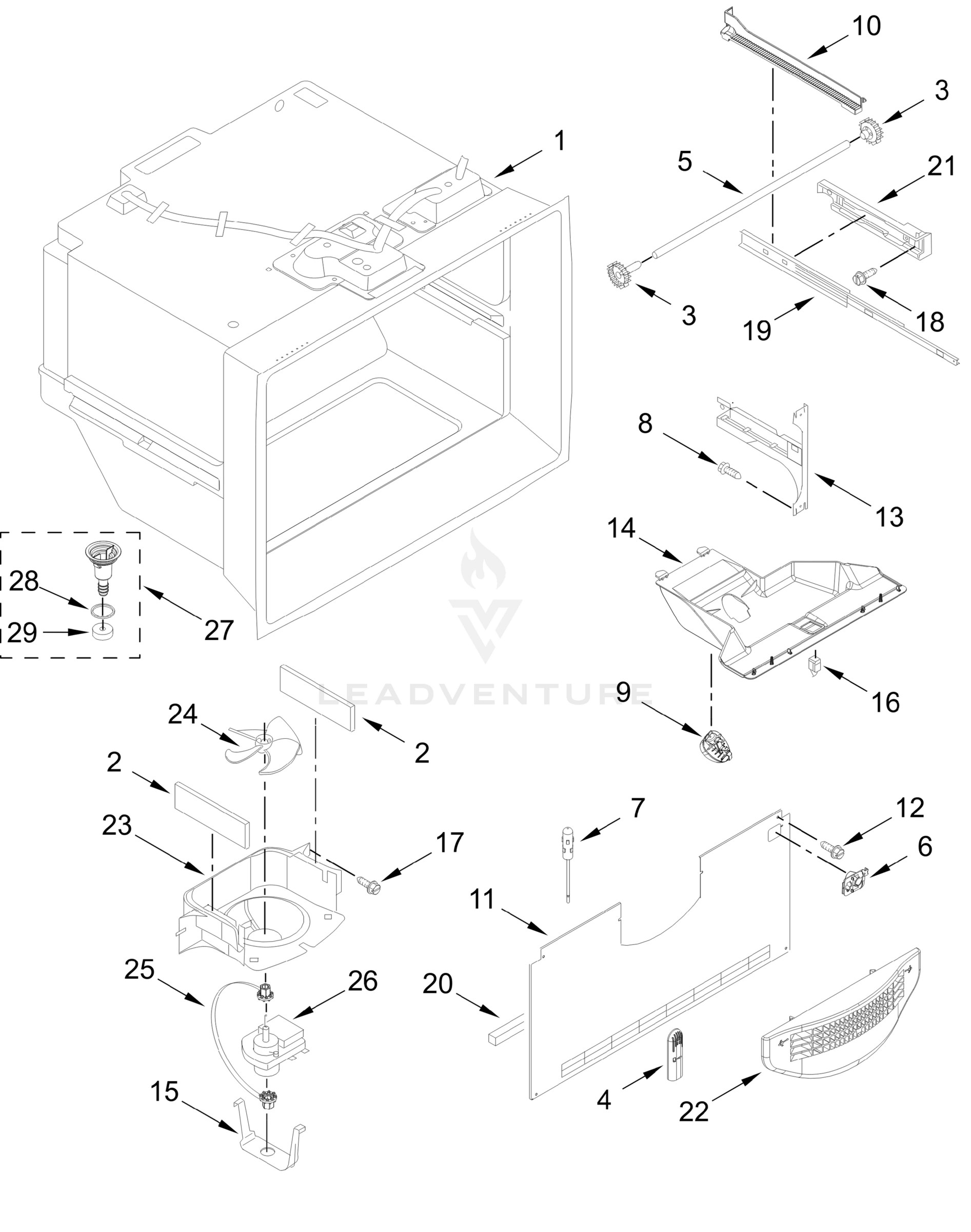 FREEZER LINER PARTS