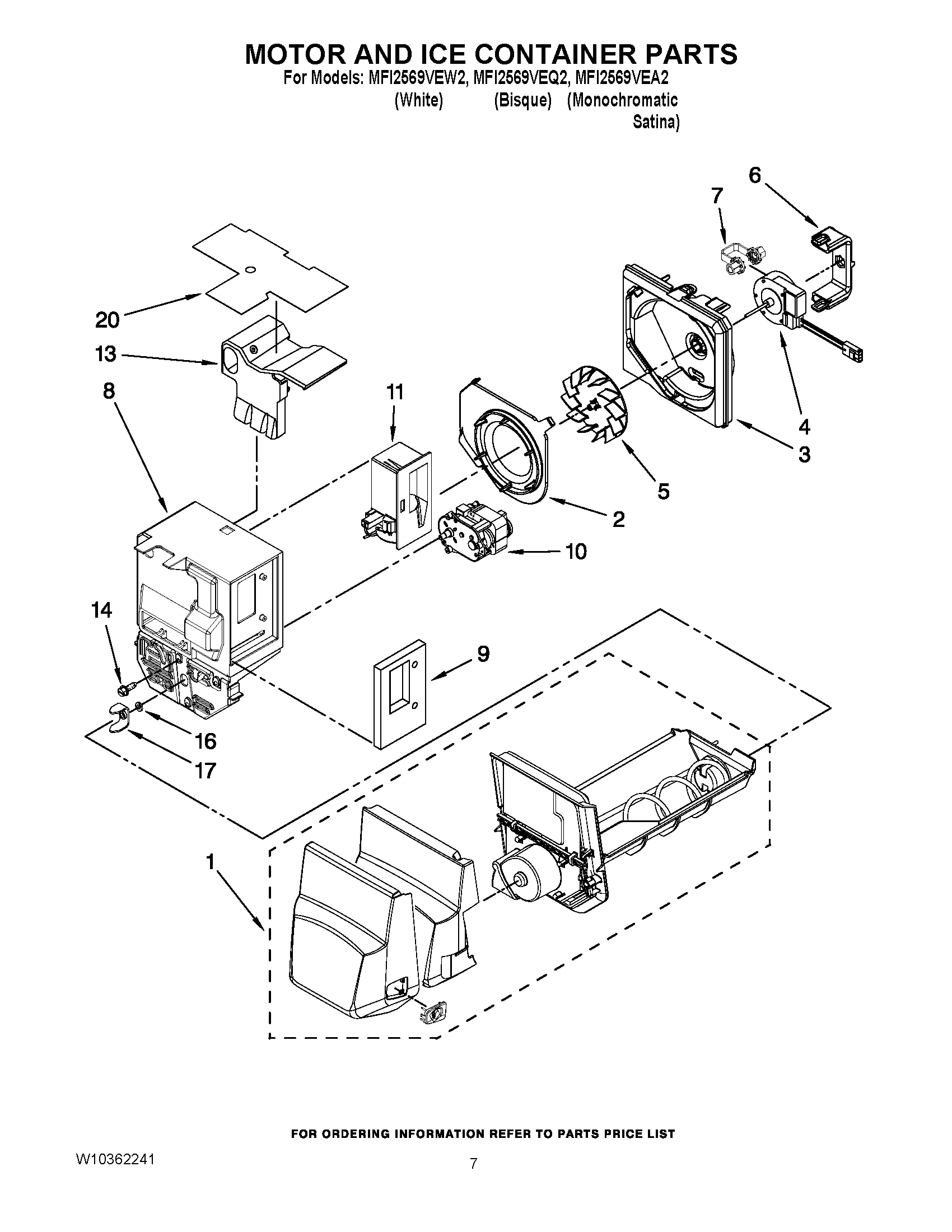 04 - MOTOR AND ICE CONTAINER PARTS