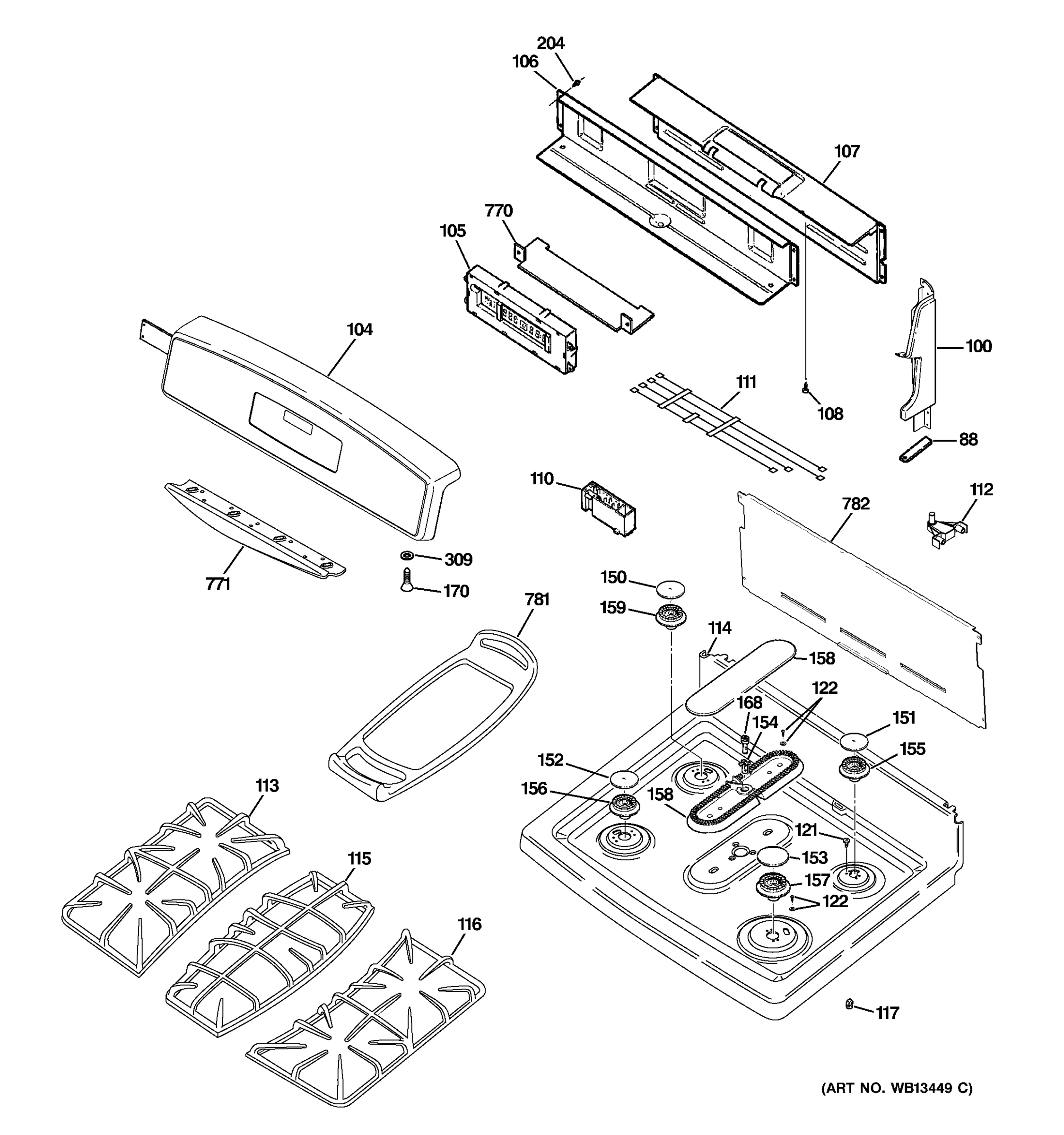 CONTROL PANEL & COOKTOP