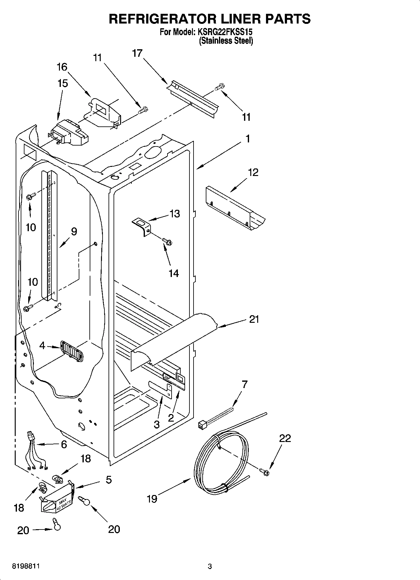 02 - REFRIGERATOR LINER PARTS