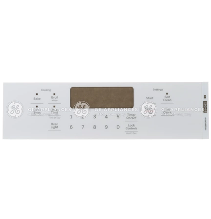 WB07X26749 GE Range Faceplate Graphics (White