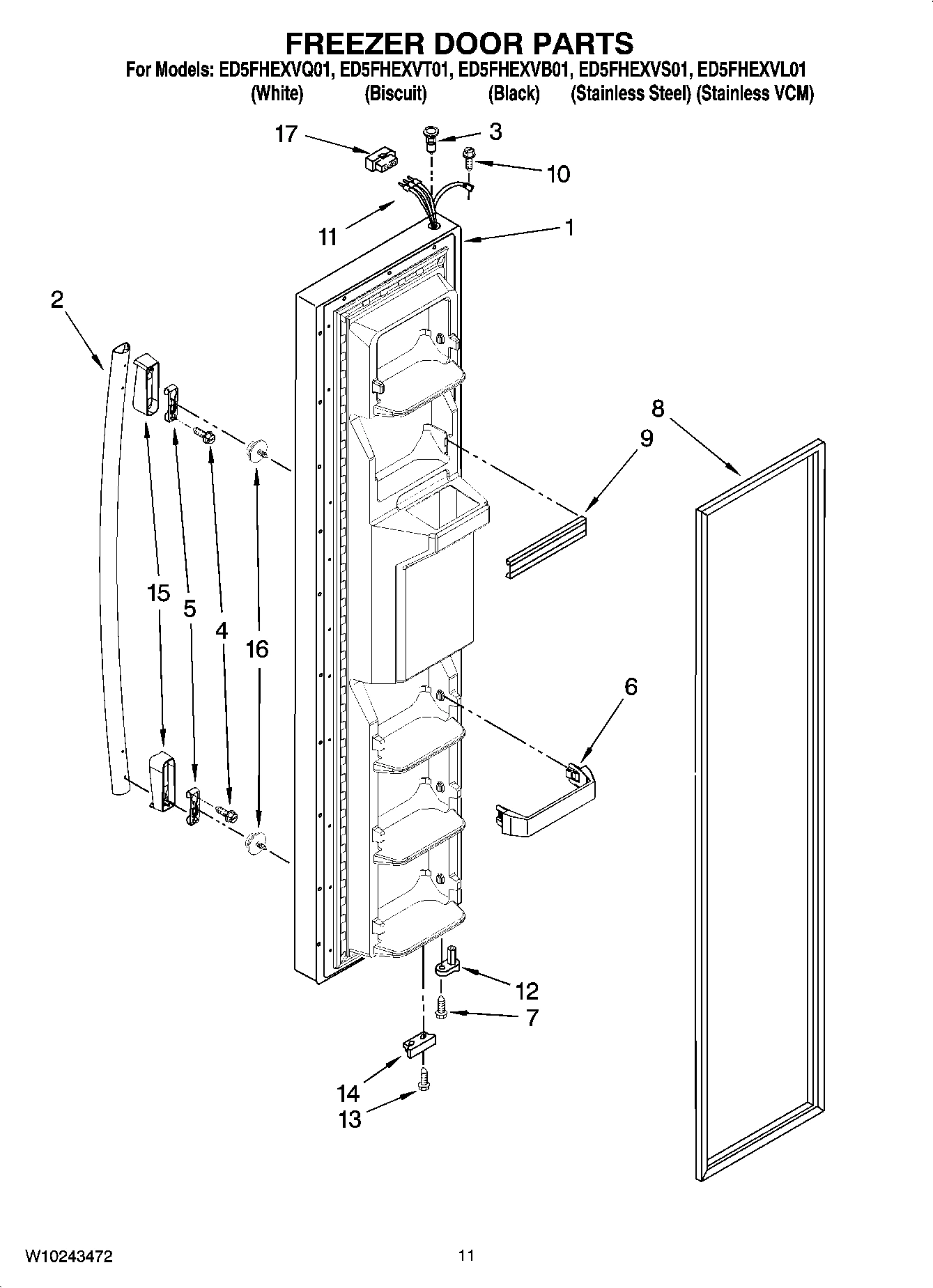 07 - FREEZER DOOR PARTS