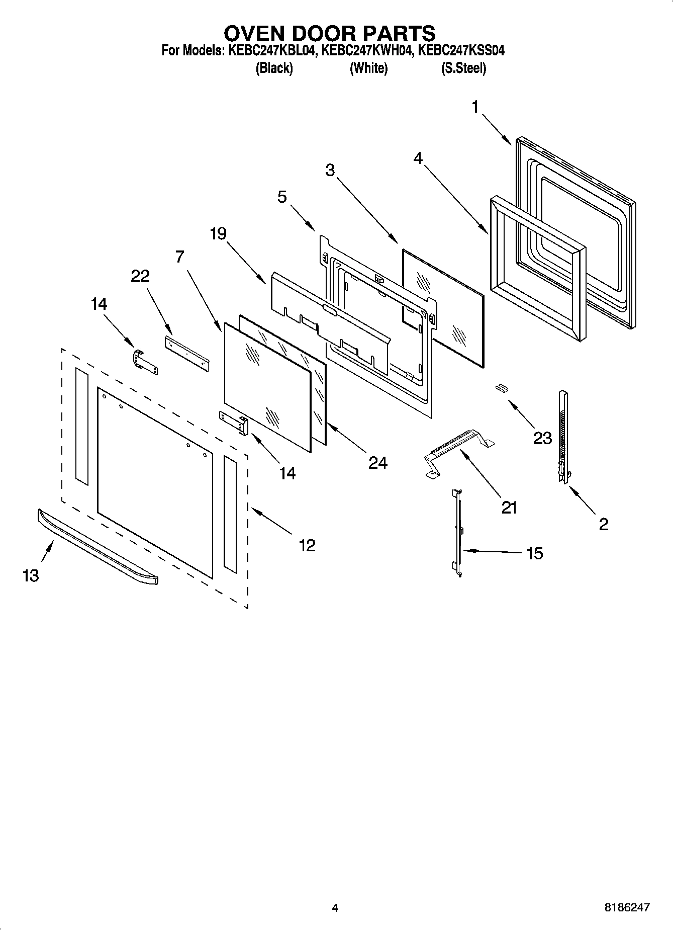 03 - OVEN DOOR PARTS