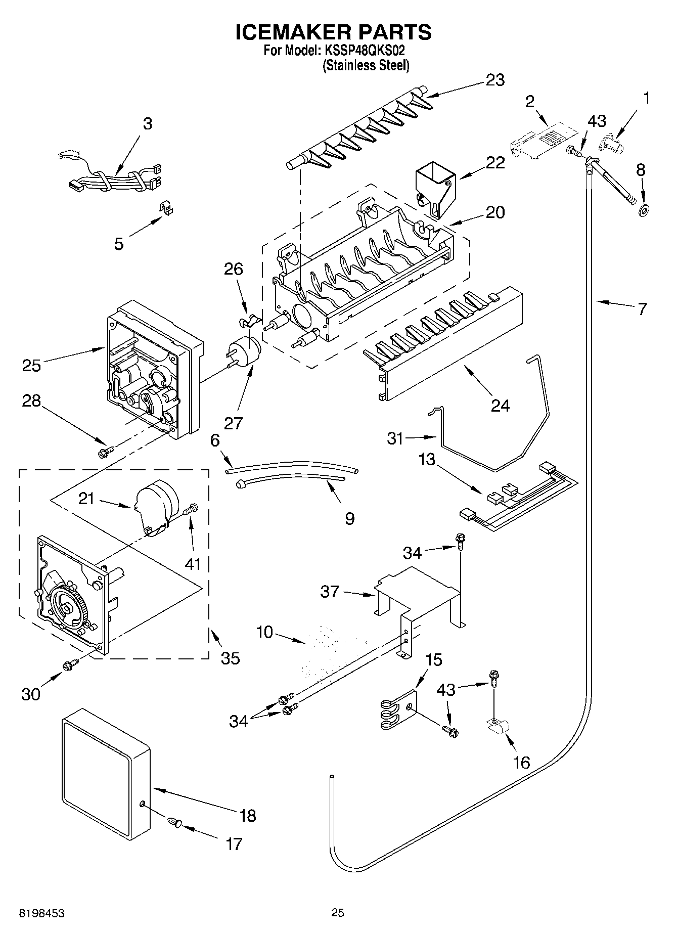 15 - ICEMAKER PARTS