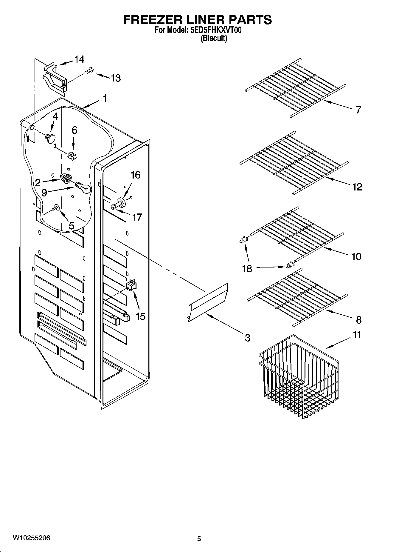 04 - FREEZER LINER PARTS