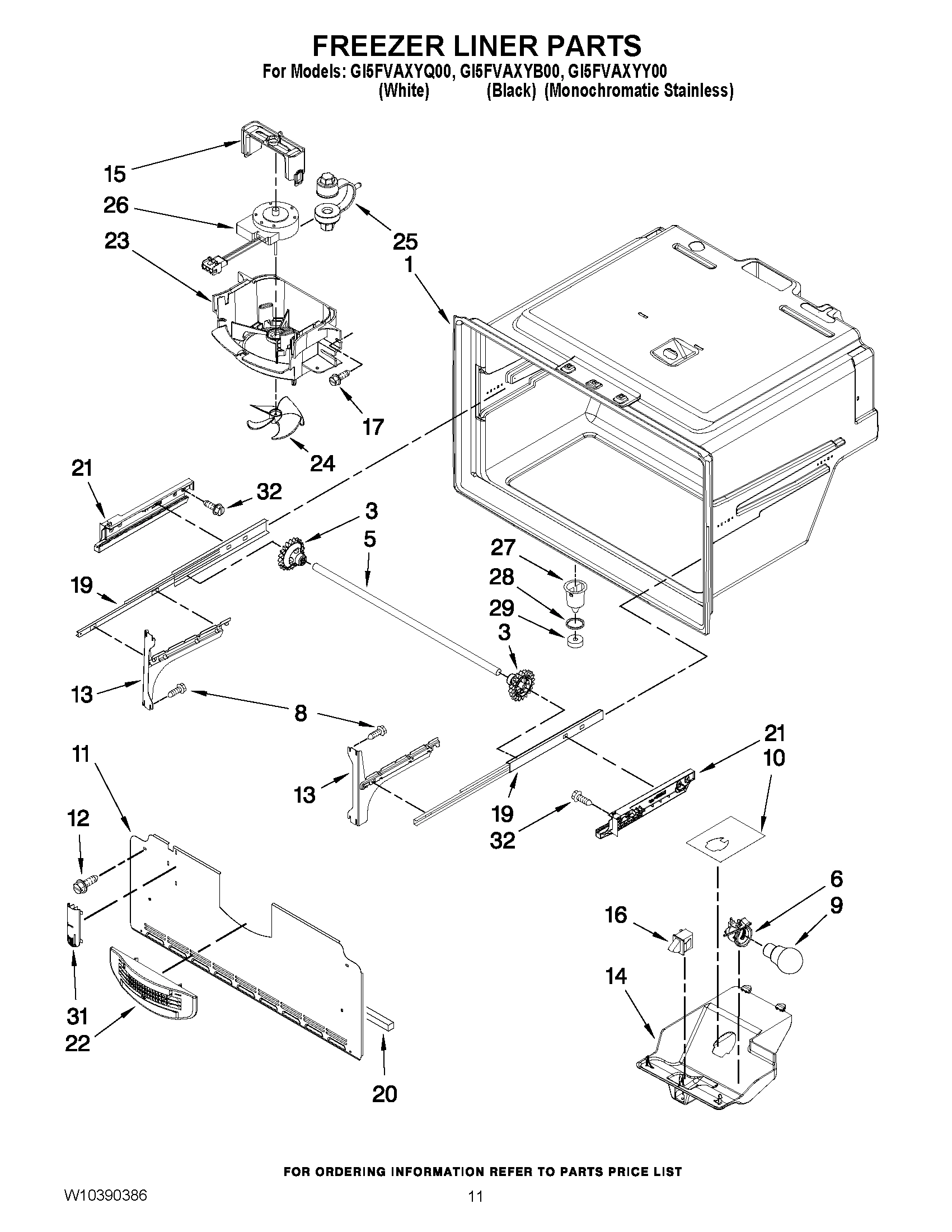 06 - FREEZER LINER PARTS