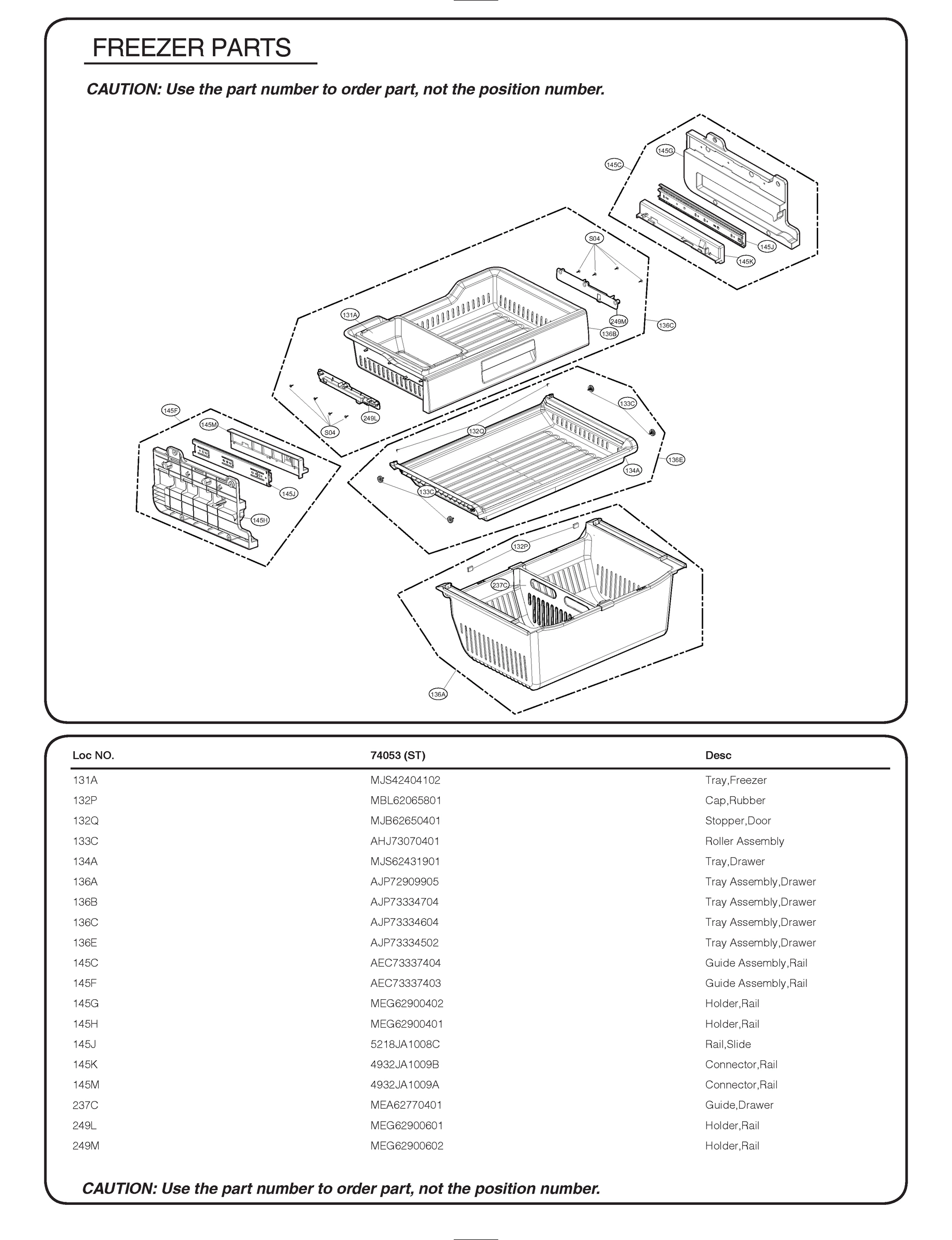 FREEZER PARTS