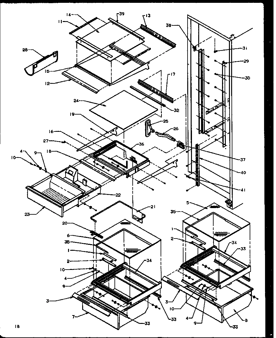 14 - REF SHELVING AND DRAWERS