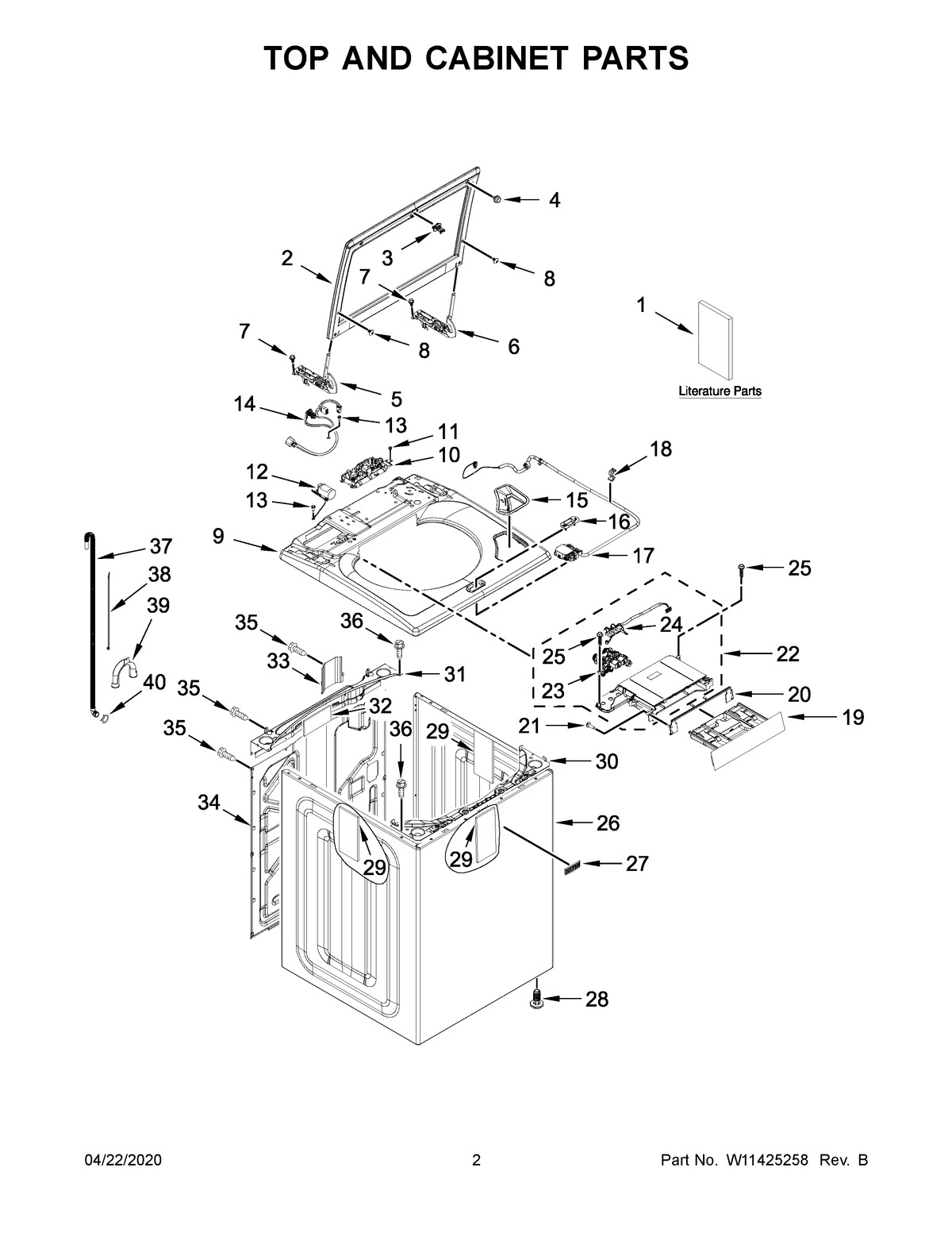 02 - TOP AND CABINET PARTS