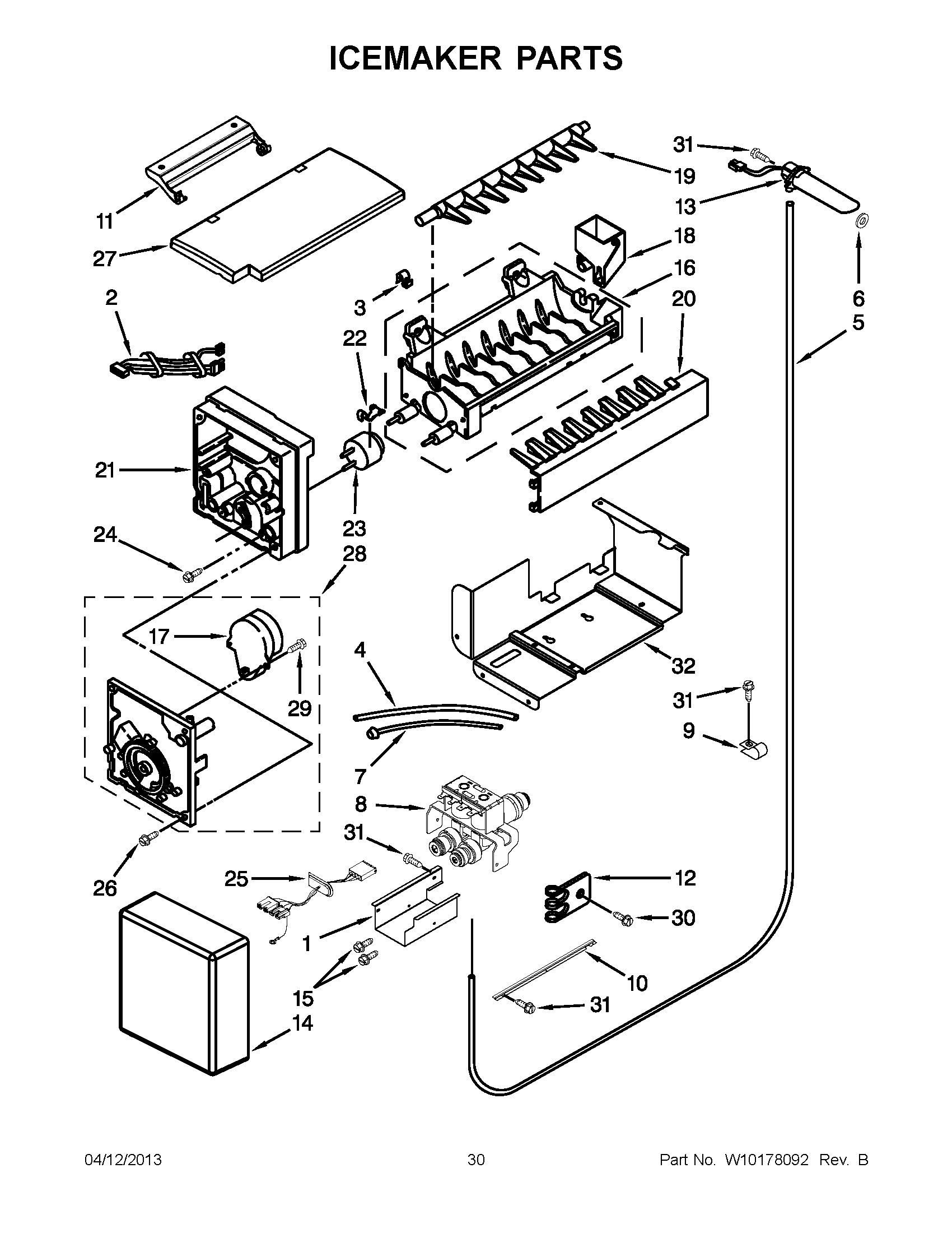 15 - ICEMAKER PARTS