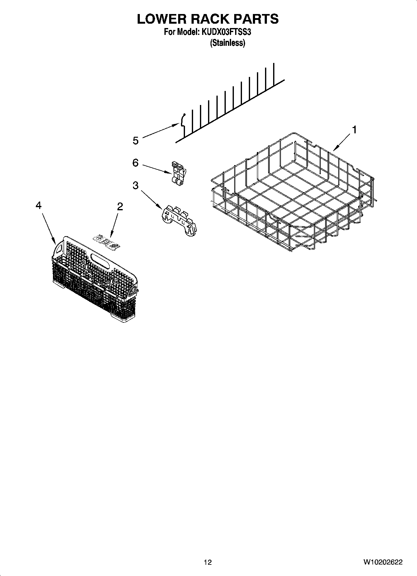 10 - LOWER RACK PARTS