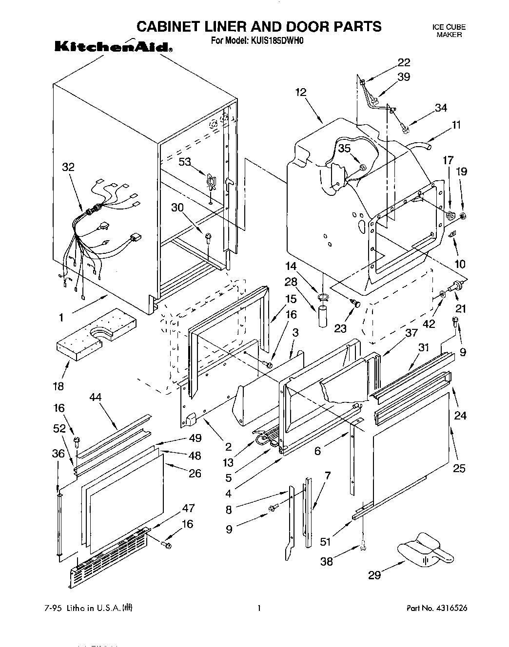 01 - CABINET LINER AND DOOR, LITERATURE