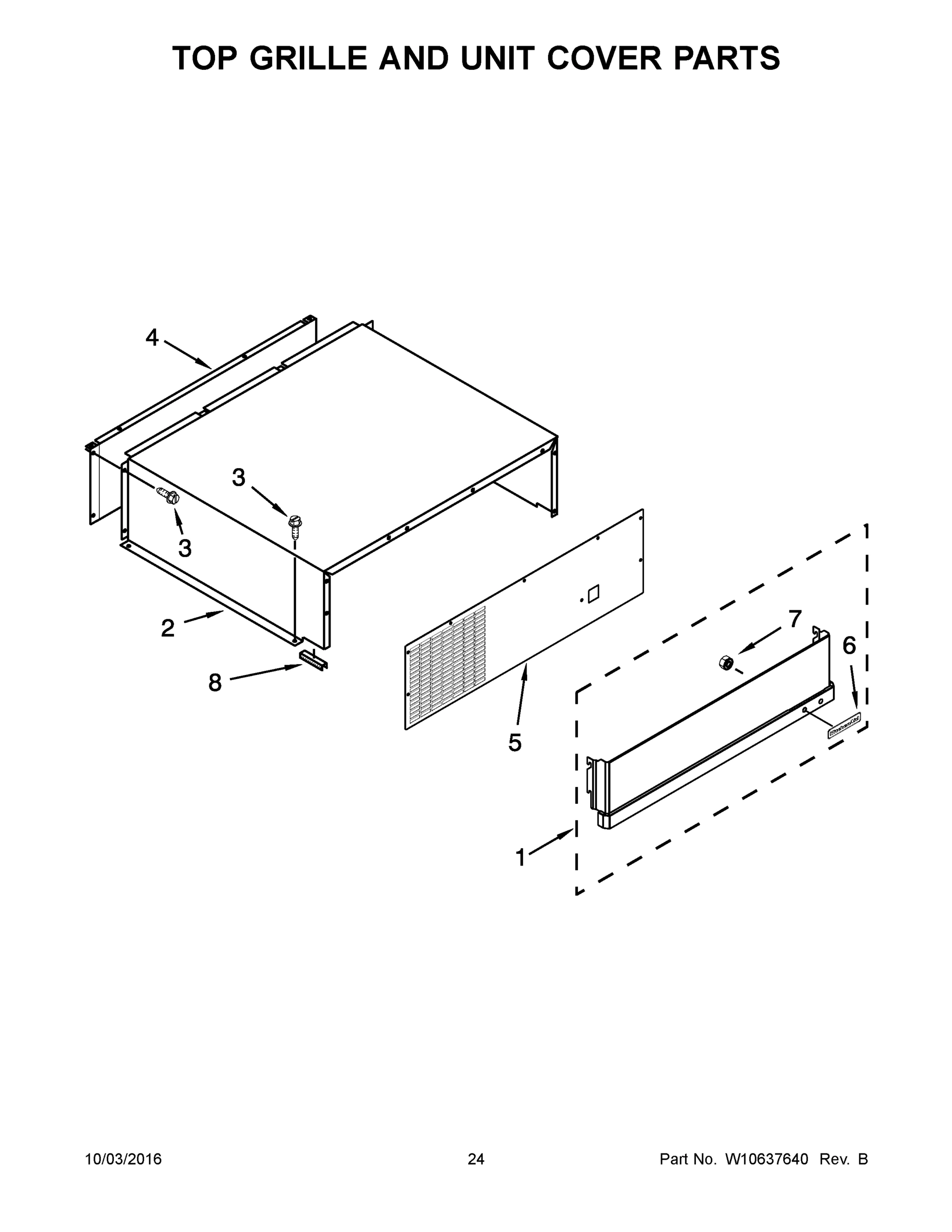 13 - TOP GRILLE AND UNIT COVER PARTS
