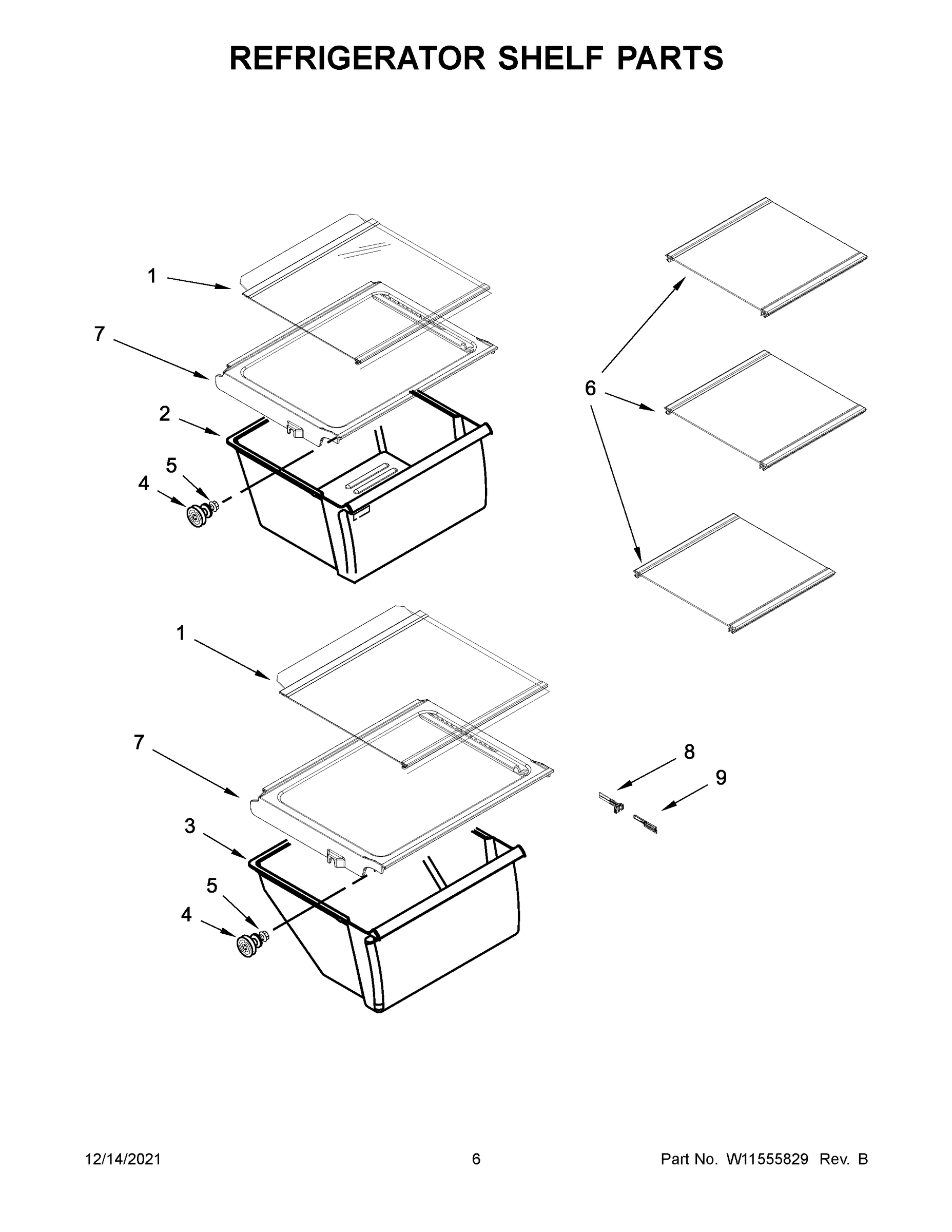 04 - REFRIGERATOR SHELF PARTS
