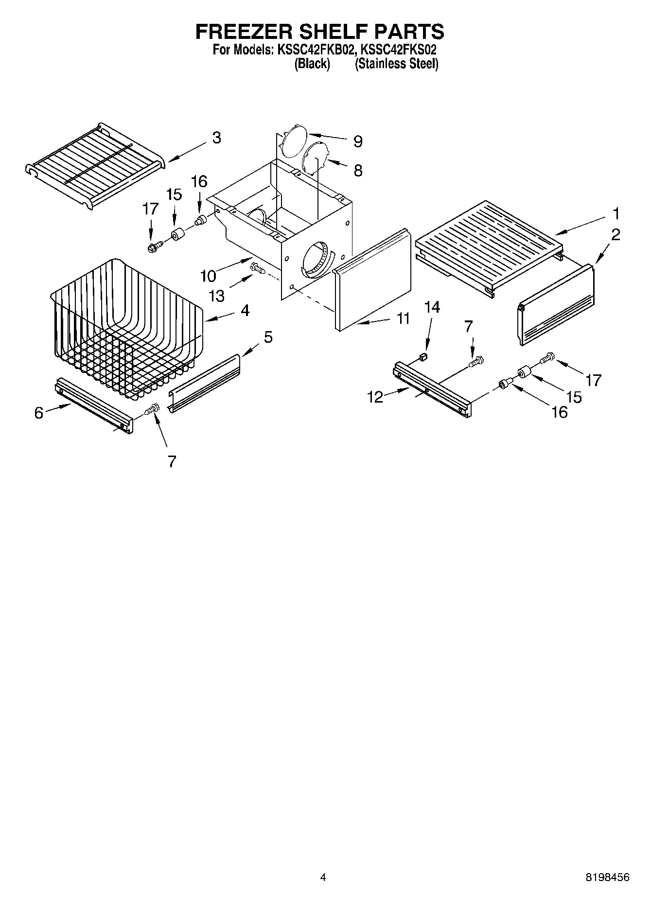 03 - FREEZER SHELF PARTS