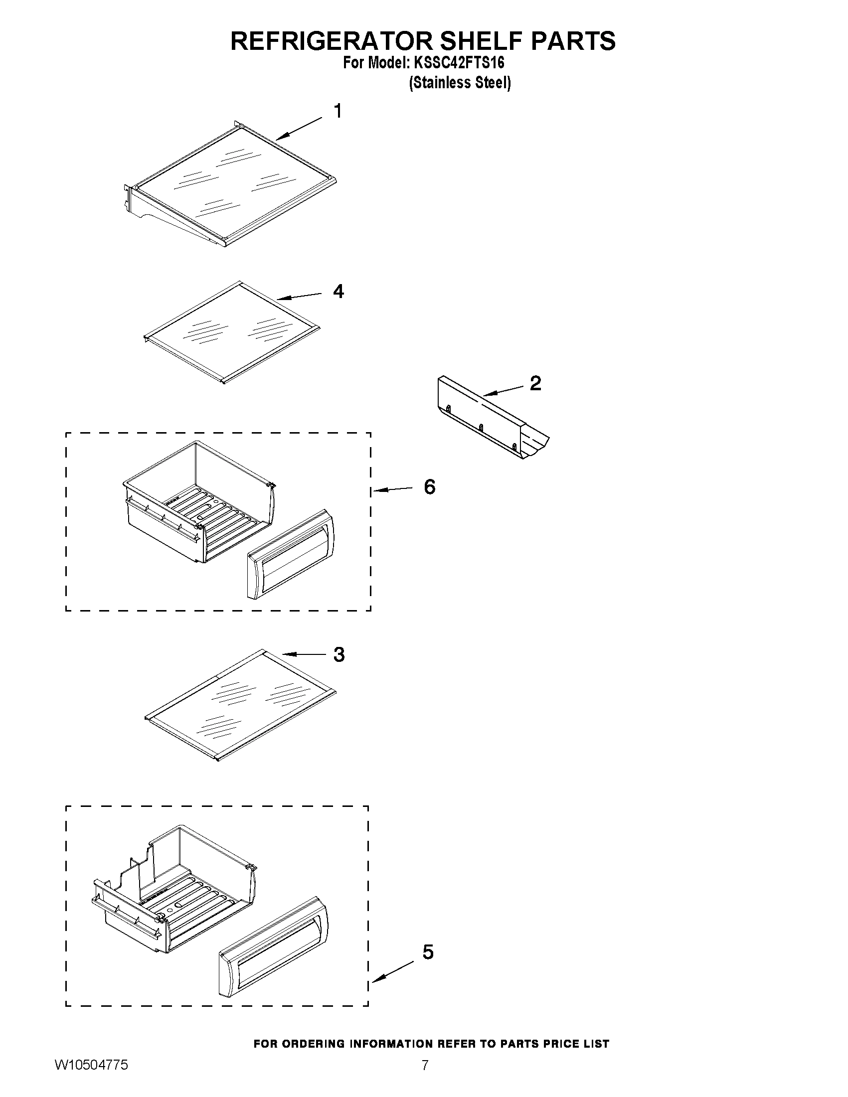 05 - REFRIGERATOR SHELF PARTS