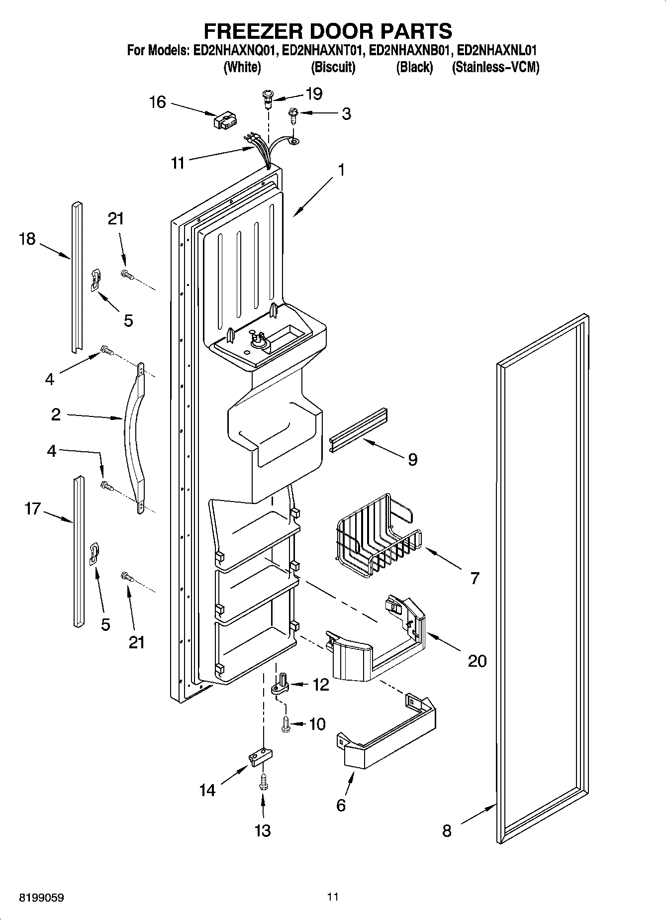07 - FREEZER DOOR PARTS