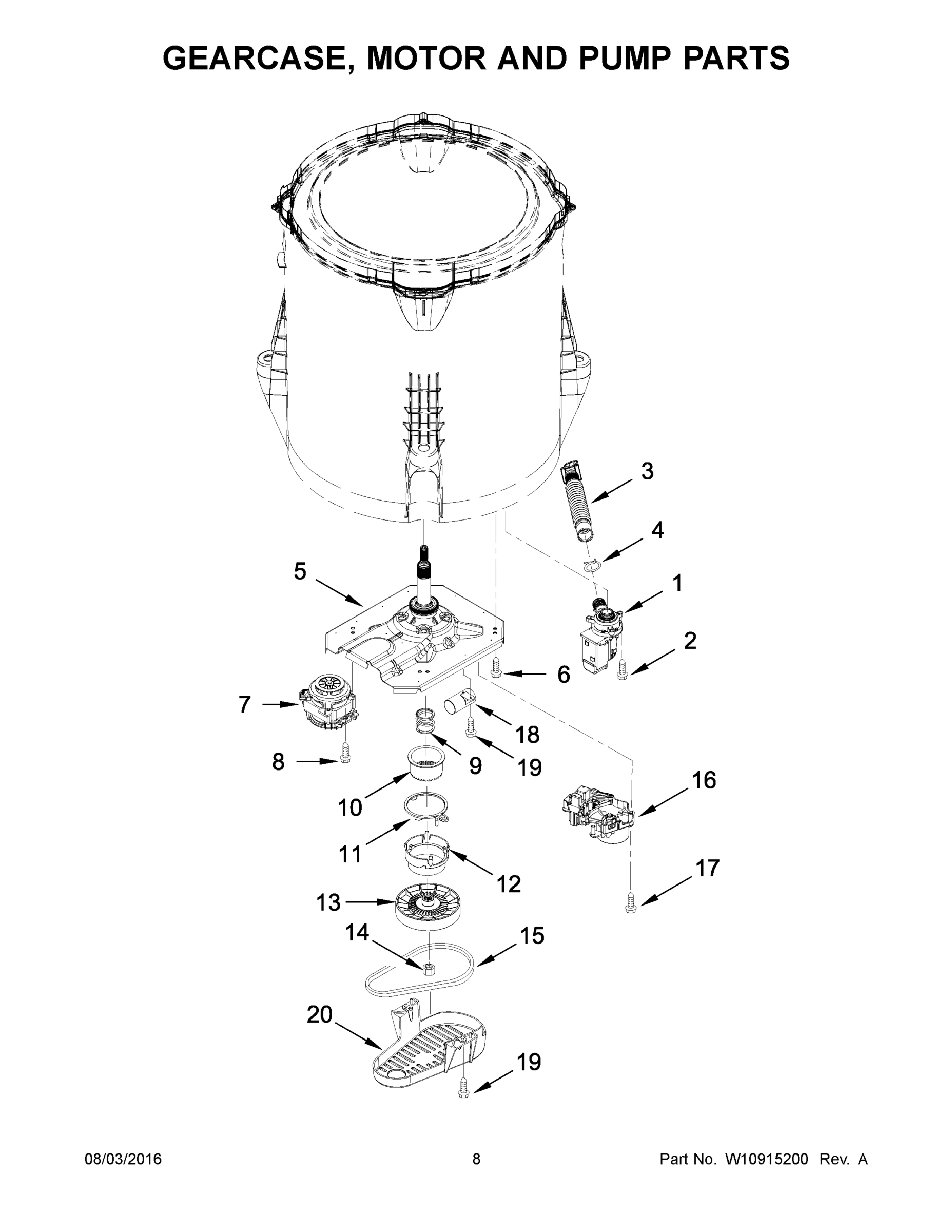05 - GEARCASE, MOTOR AND PUMP PARTS
