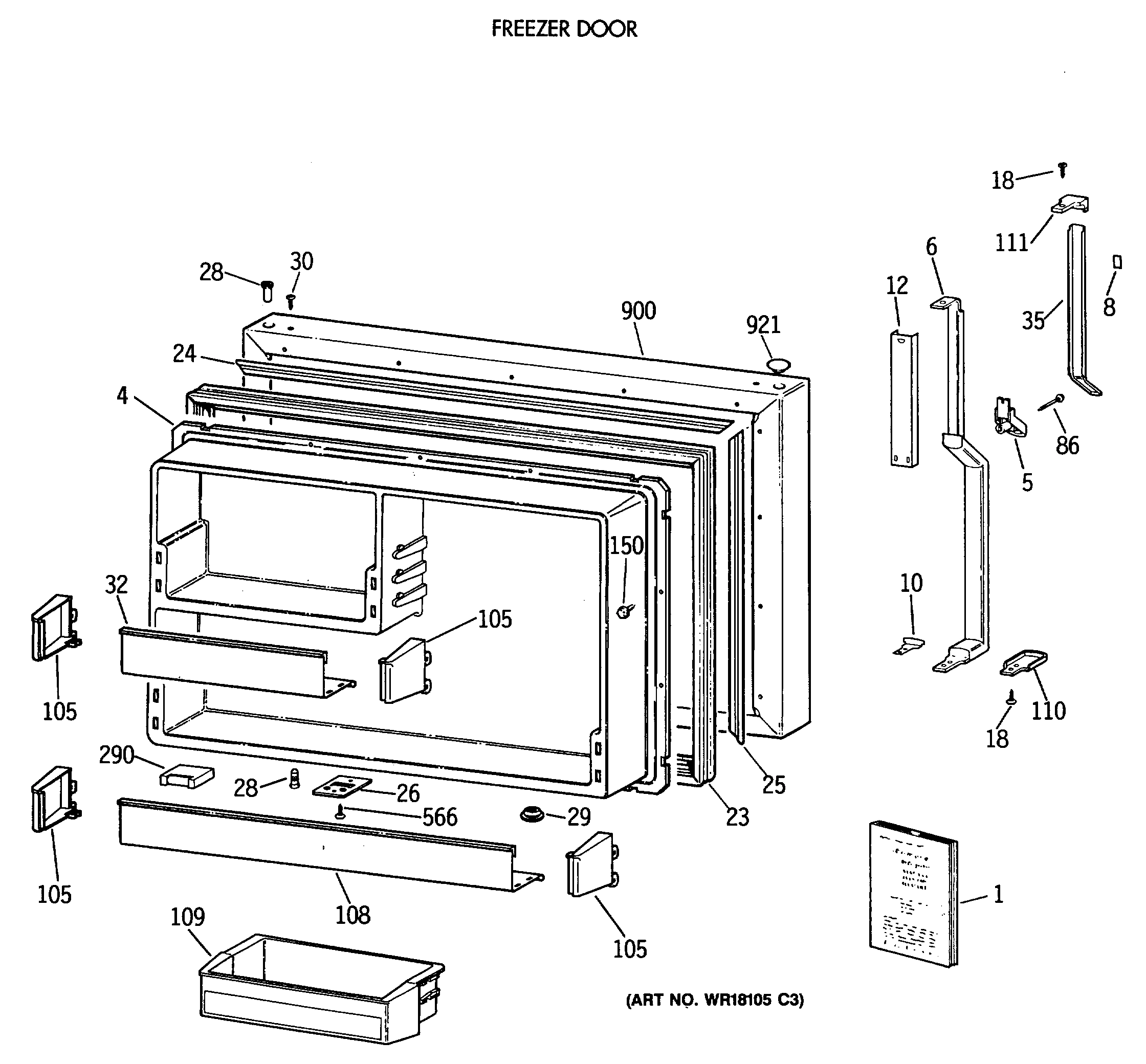 FREEZER DOOR