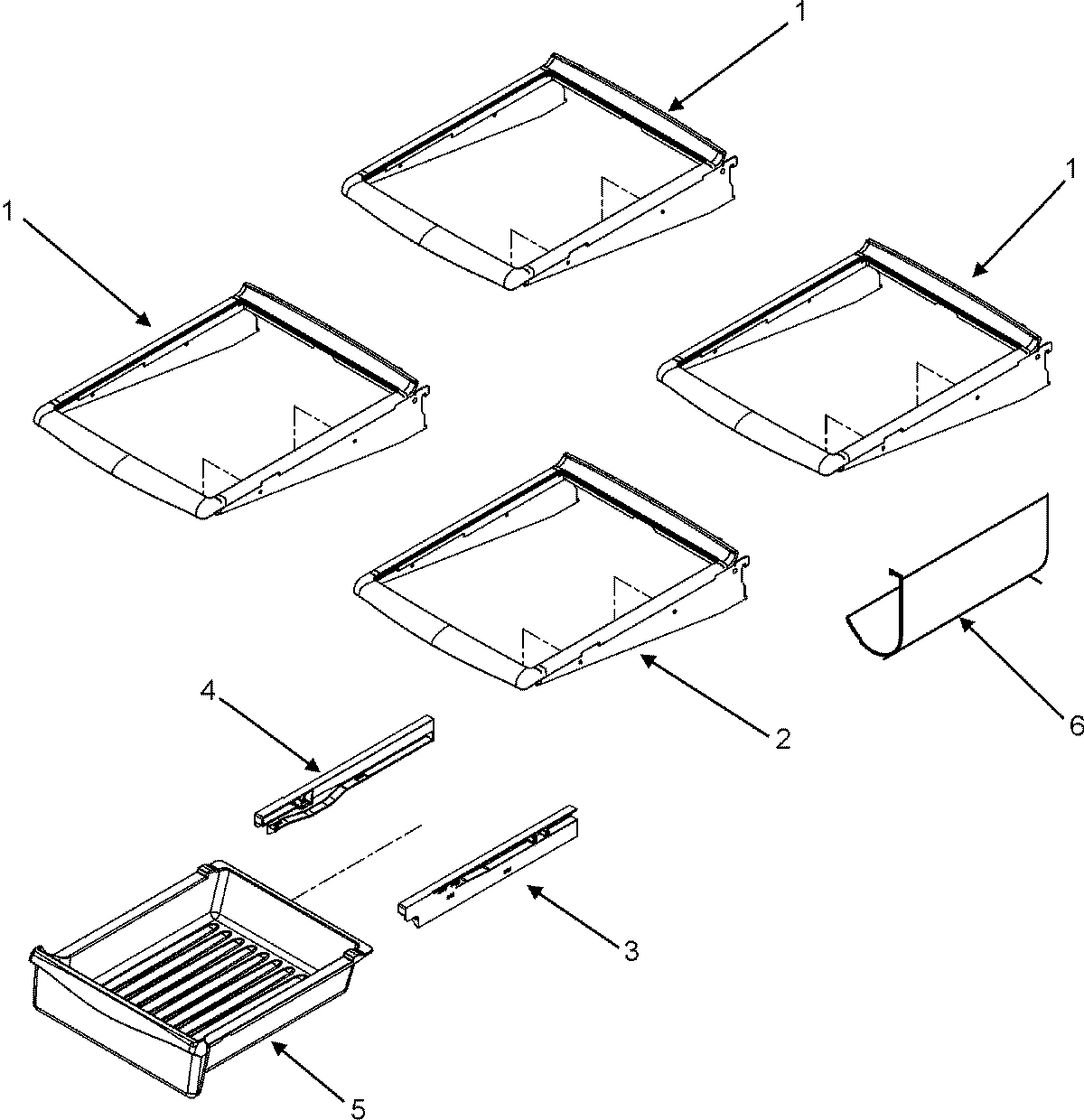 10 - REFRIGERATOR SHELVES