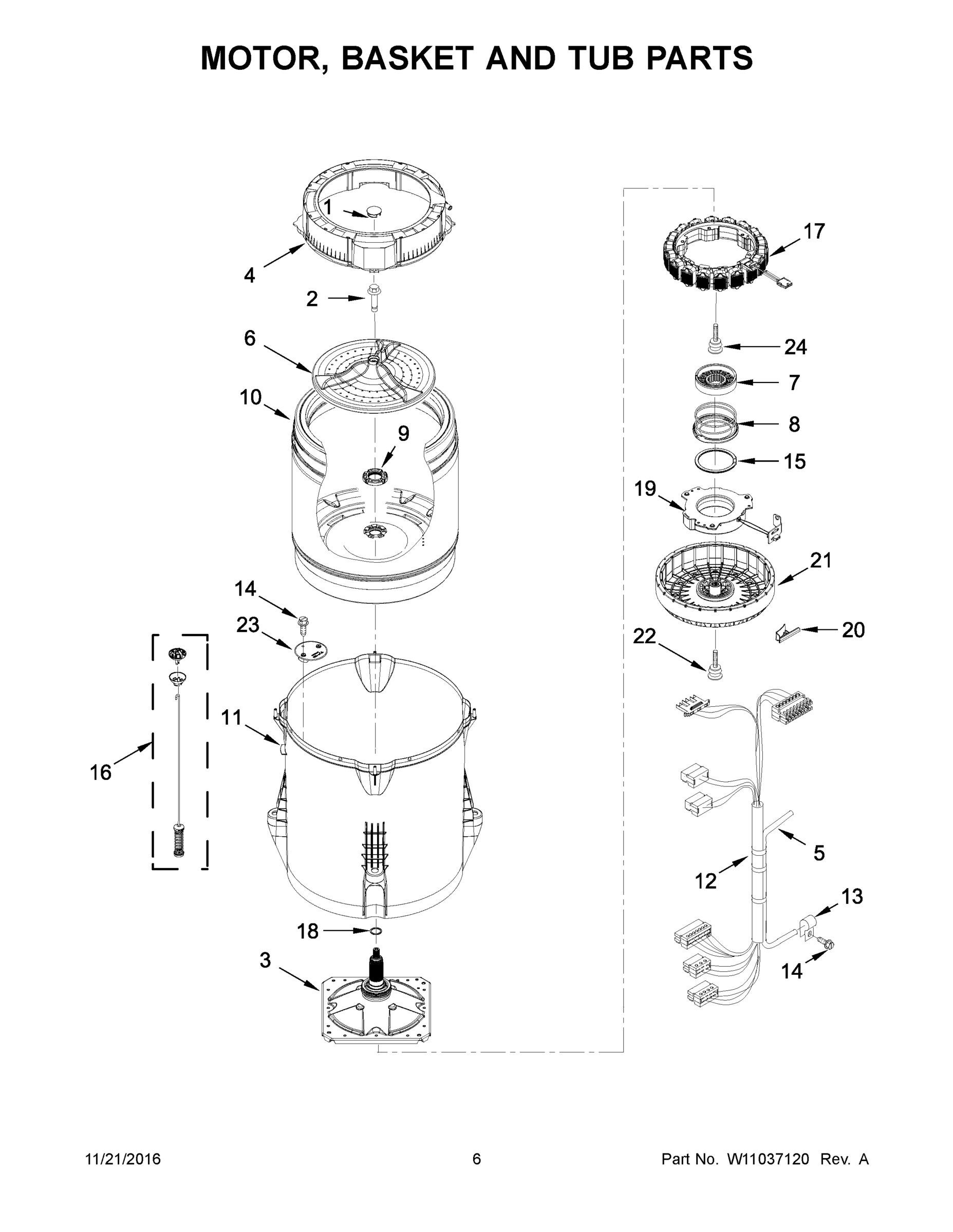 04 - MOTOR, BASKET AND TUB PARTS