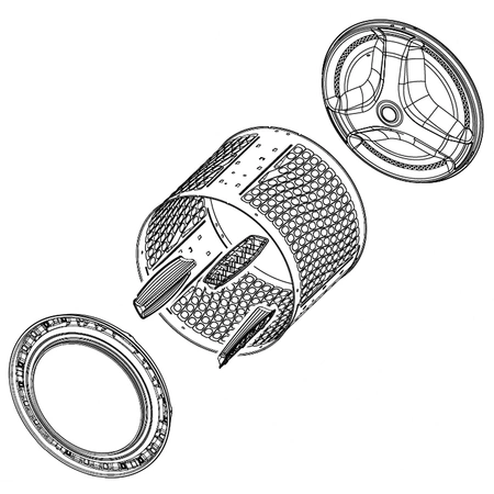 DC97-21458D Samsung Drum Wrapper Assembly WF6