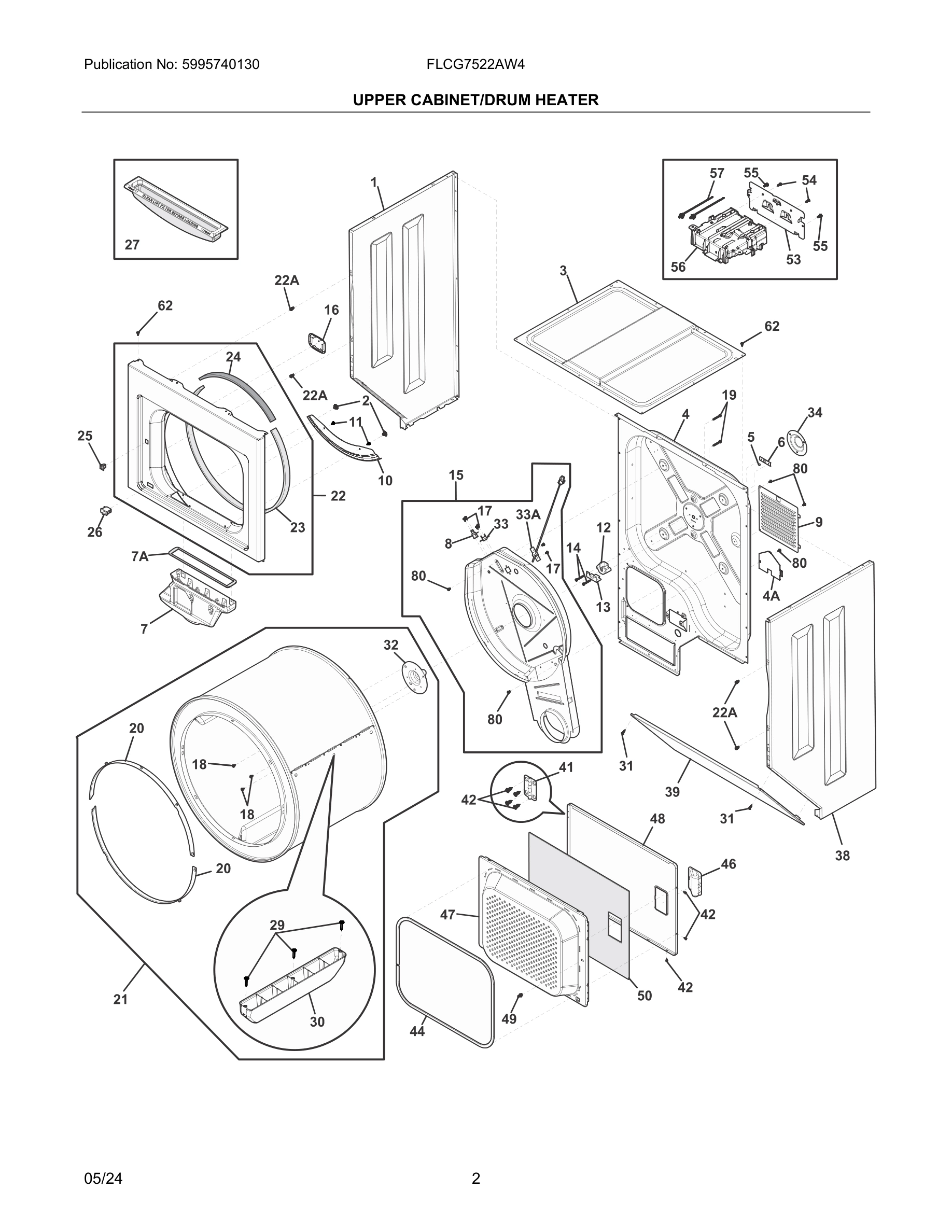 03 - UPPER CABINET/DRUM HEATER