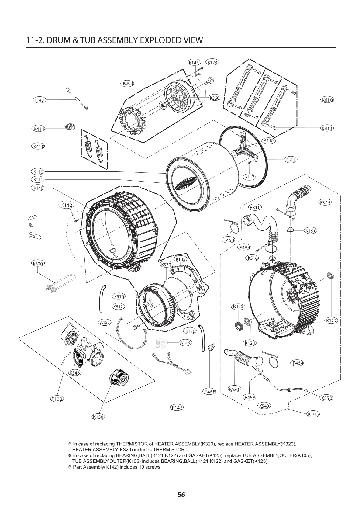 DRUM AND TUB ASSEMBLY